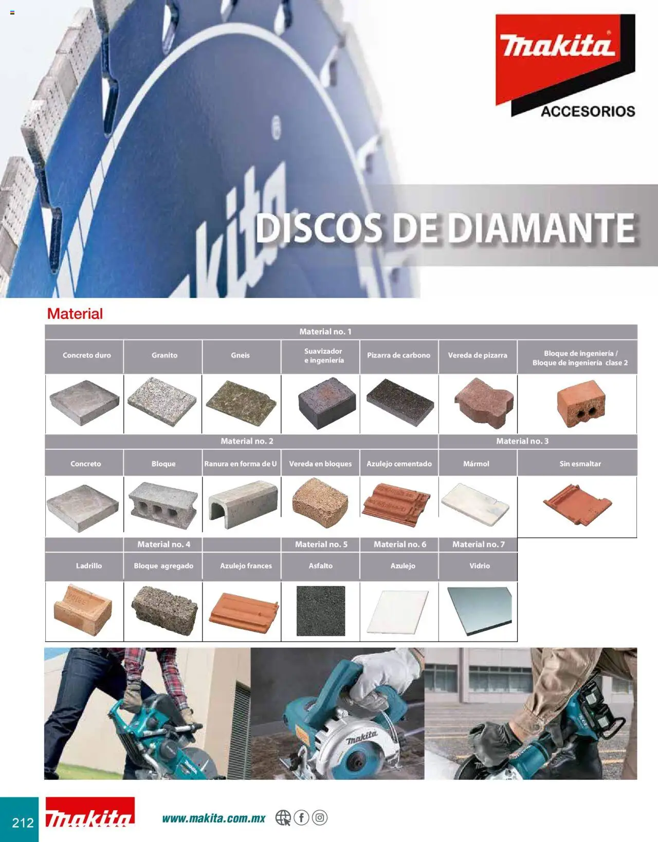 Nuevas ofertas de Makita válidas en toda la República Mexicana desde el 08.07.2024. ¡Encuentra las mejores ofertas en Makita catálogo Accesorios! | Página: 212 | Productos: Ladrillo