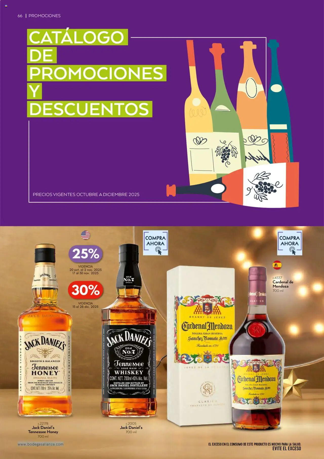 Nuevas ofertas de Bodegas Alianza válidas en toda la República Mexicana desde el 01.10.2025. ¡Encuentra las mejores ofertas en Bodegas Alianza - Catálogo Cava Morada! | Página: 68 | Productos: Whiskey