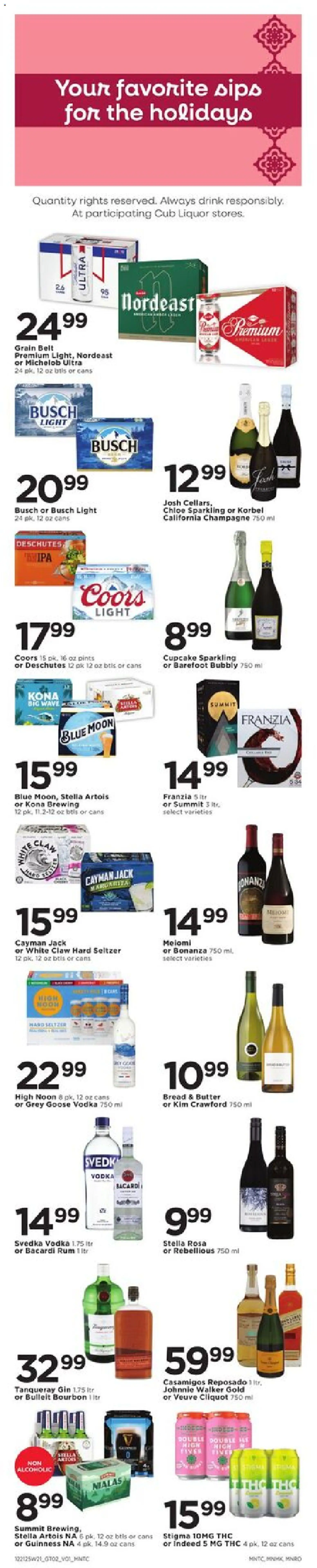 Cub Foods Weekly Ad - valid from 21.12.2025 | Page: 7 | Products: Bread, Vodka, Belt, Cupcake