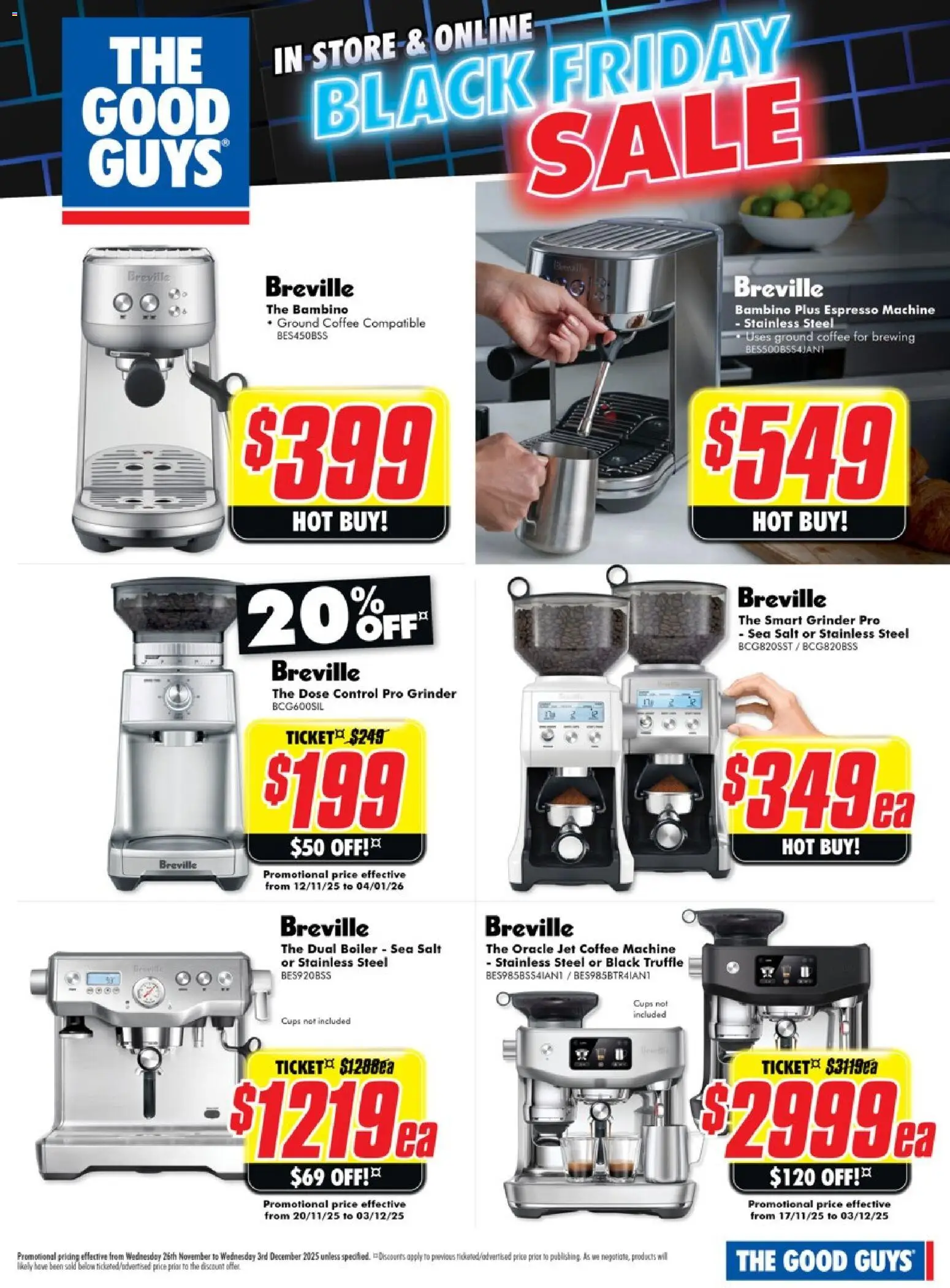 The Good Guys catalogue - valid from 26.11.2025 | Page: 2 | Products: Cups, Salt, Grinder, Espresso machine