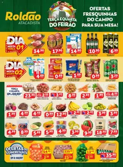 Roldão Folheto - válido de 01.07.2025 | Página: 1 | Produtos: Caqui, Melancia, Amendoim, Leite