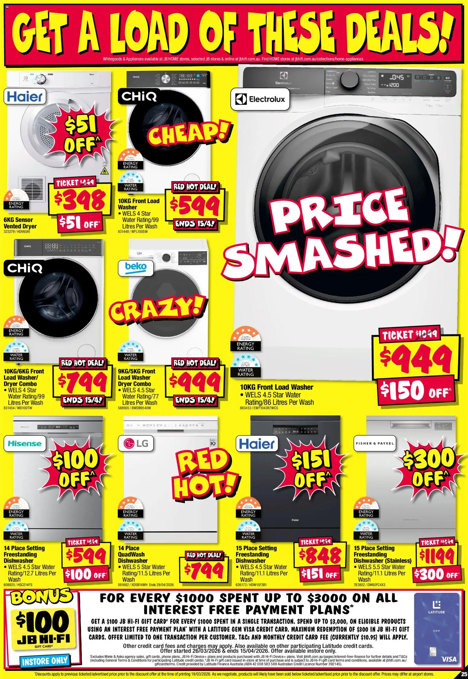 JB Hi-Fi catalogue - valid from 02.04.2026 | Page: 25 | Products: Gem, Device, Dryer, Washer