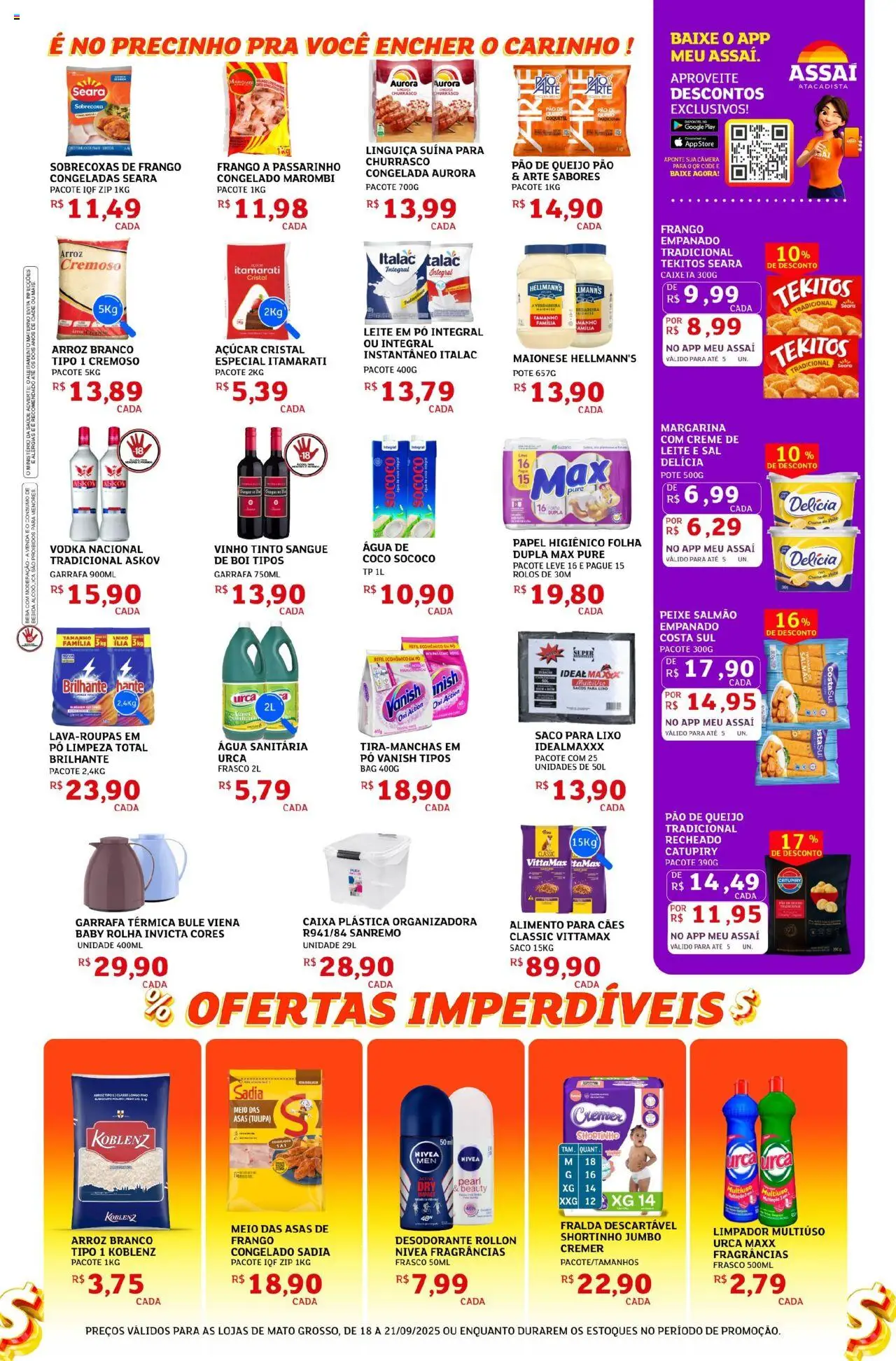 Assaí Atacadista Folheto - válido de 18.09.2025 | Página: 3 | Produtos: Garrafa térmica, Caixa, Açúcar, Câmera