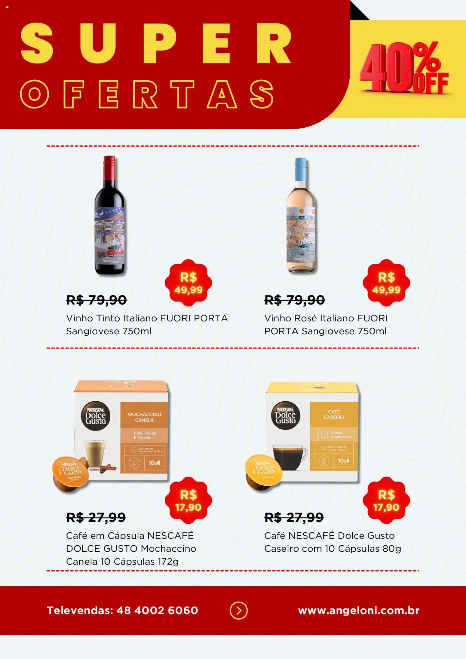 Angeloni Folheto - válido de 16.04.2026 | Página: 2 | Produtos: Porta, Café, Vinho, Canela