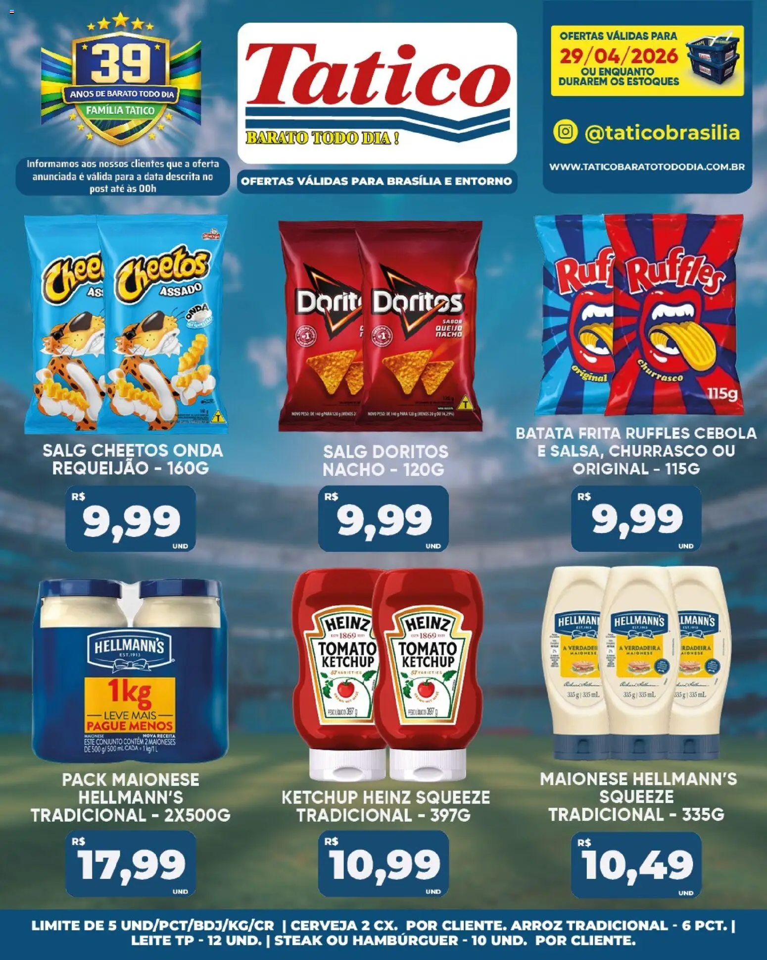 Tatico Folheto - válido de 29.04.2026 | Página: 19 | Produtos: Arroz, Ketchup, Cheetos, Batata