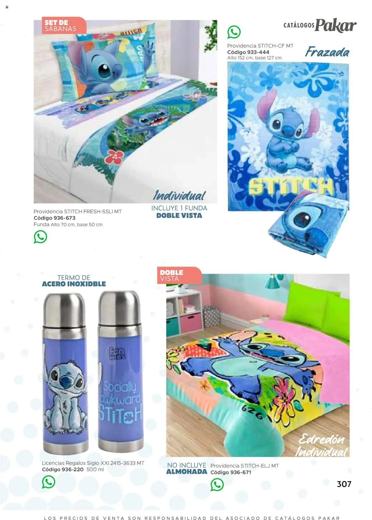 Nuevas ofertas de SC Pakar válidas en toda la República Mexicana desde el 24.07.2025. ¡Encuentra las mejores ofertas en SC Pakar - Catálogo Casual otoño / invierno! | Página: 307 | Productos: Funda, Almohada, Sabanas, Termo