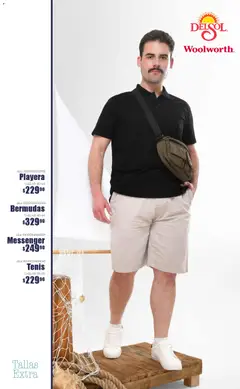 Vista previa de Del Sol y Woolworth catálogo Luce la Primavera, nuevo folleto de la tienda, válido en México a partir del 26.02.2026 | Página: 16 | Productos: Tenis, Bermudas, Playera