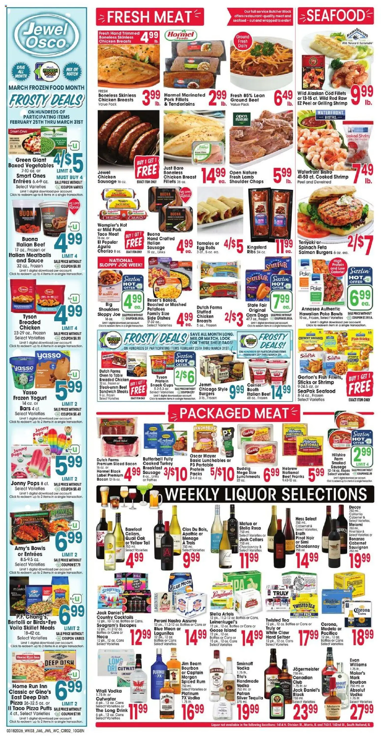 Jewel Osco Weekly Ad - IL - valid from 18.03.2026 | Page: 2 | Products: Shelf, Tea, Bourbon, Vodka