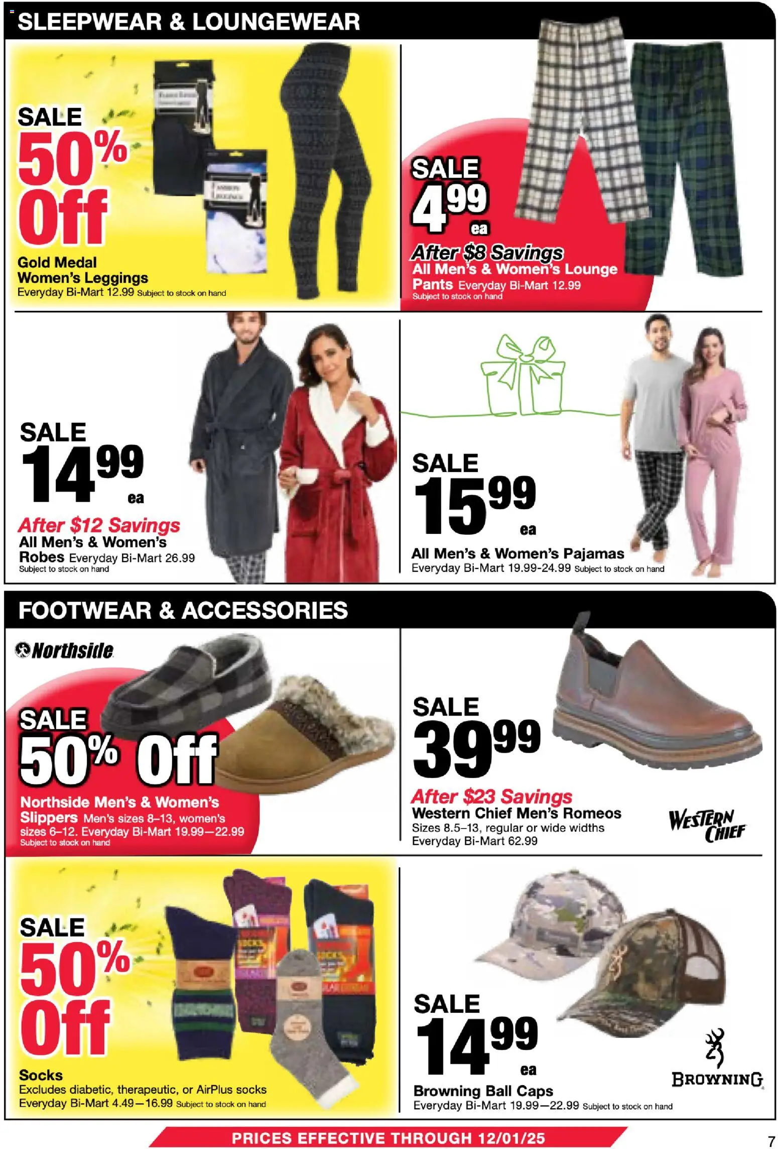 Bi-Mart Black Friday - valid from 25.11.2025 | Page: 7 | Products: Pants, Socks, Pajamas, Leggings
