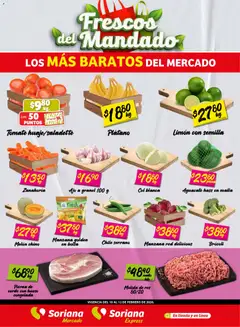 Vista previa de Soriana - Frescos del Mandado Mercado: BCS, Son y Sin, nuevo folleto de la tienda, válido en México a partir del 10.02.2026
