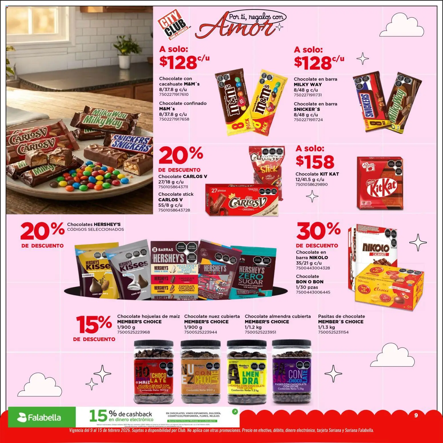 Nuevas ofertas de City Club válidas en toda la República Mexicana desde el 09.02.2026. ¡Encuentra las mejores ofertas en City Club catálogo Por ti, regalos con Amor! | Página: 9