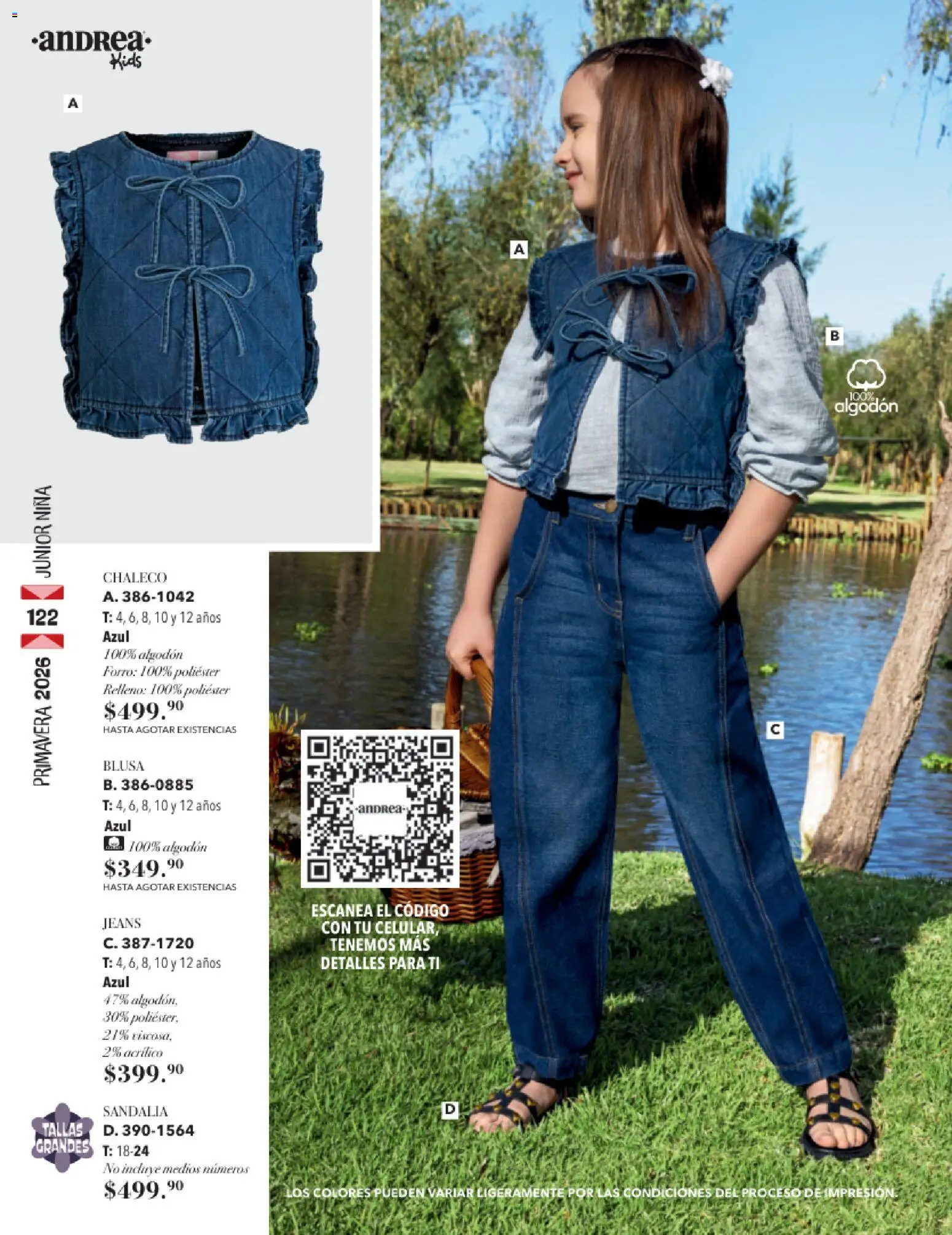 Nuevas ofertas de Andrea válidas en toda la República Mexicana desde el 25.01.2026. ¡Encuentra las mejores ofertas en Andrea catálogo Infantil! | Página: 78 | Productos: Blusa, Chaleco, Algodón