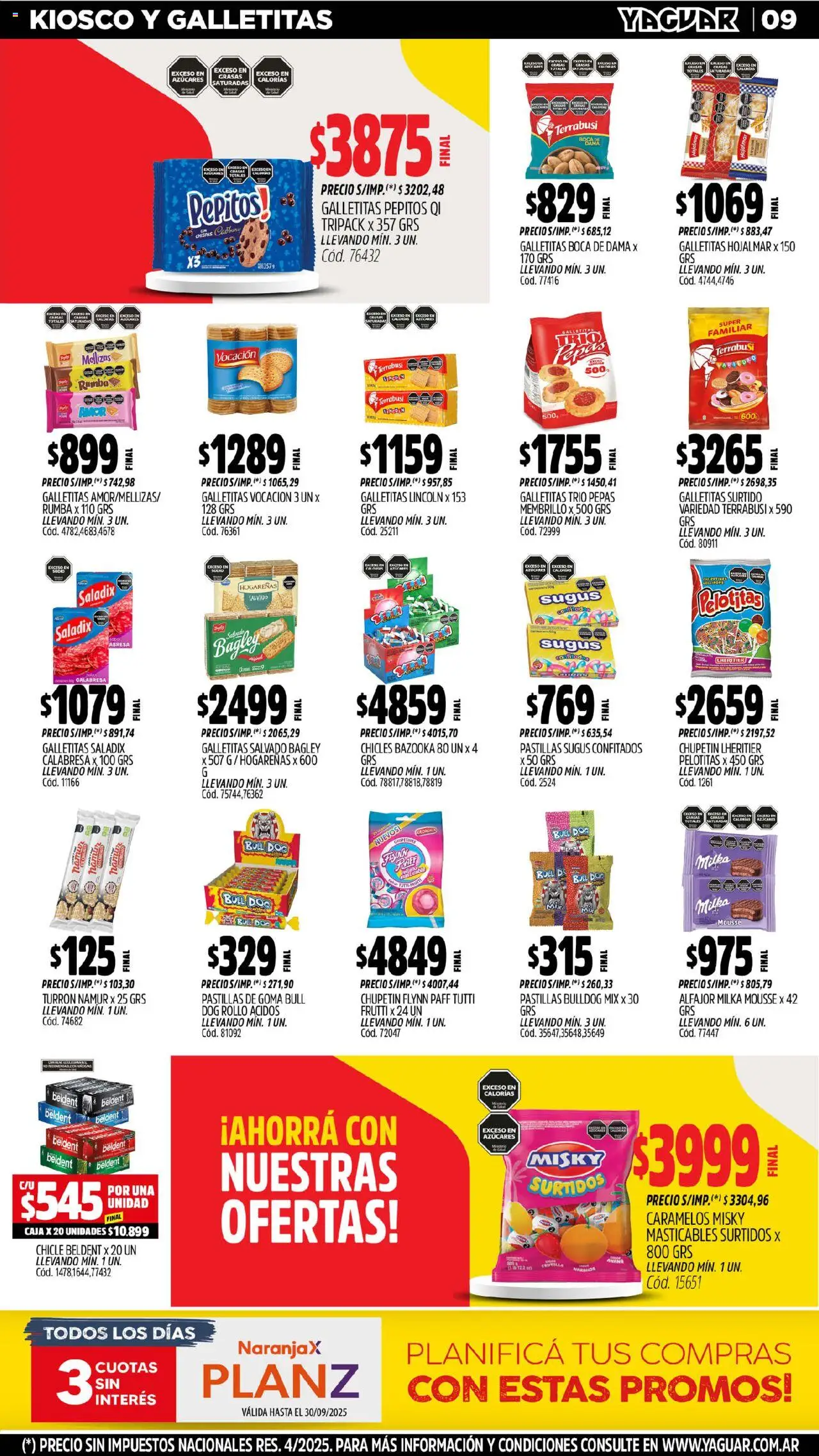 Yaguar - Misiones │ válido desde el 08.09.2025 | Página: 11 | Productos: Galletitas, Frutilla, Mousse, Alfajor