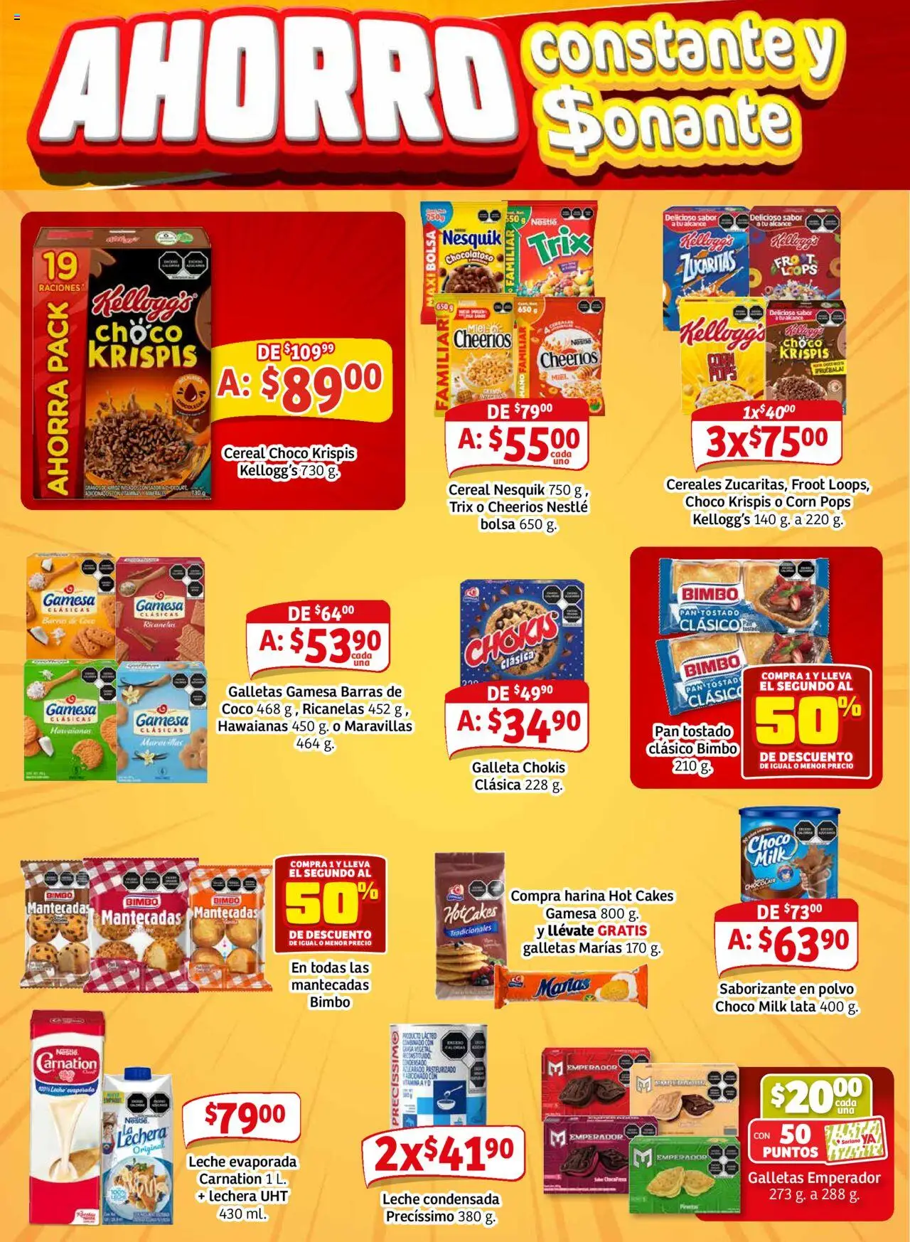 Nuevas ofertas de Soriana válidas en toda la República Mexicana desde el 18.09.2025. ¡Encuentra las mejores ofertas en Soriana - Pesito Valedor Mercado: Camp, Chia, Oax, Q. Roo, Tab, Yuc! | Página: 10 | Productos: Leche, Pan, Cereales, Galletas