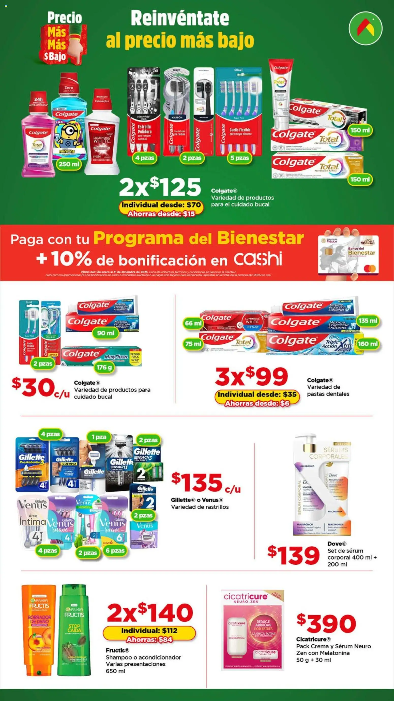 Nuevas ofertas de Bodega Aurrerá válidas en toda la República Mexicana desde el 20.11.2025. ¡Encuentra las mejores ofertas en Bodega Aurrerá folleto Acepta el reto de llenar tu carrito! | Página: 3 | Productos: Serum, Crema, Flexible, Acondicionador