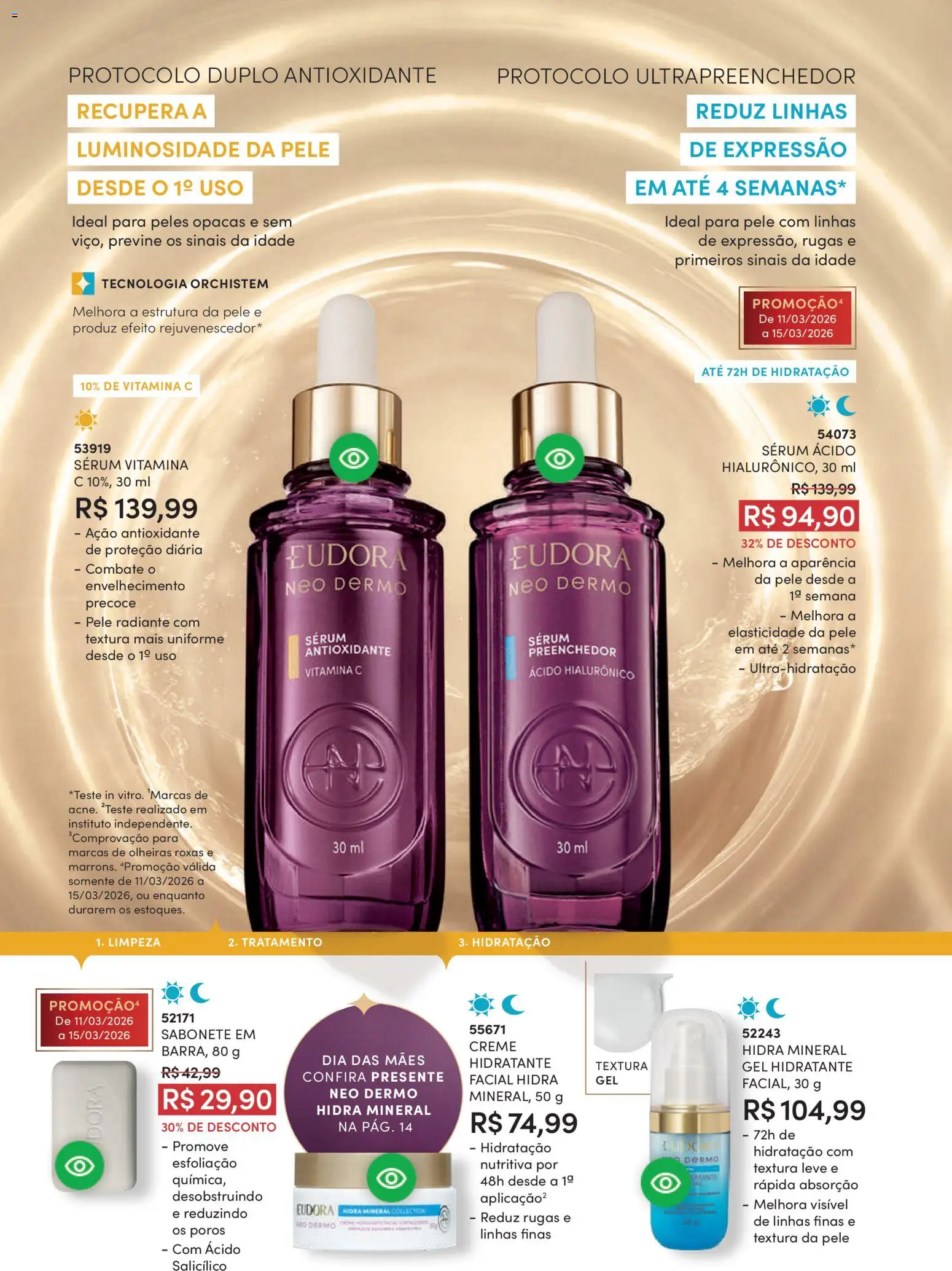 Eudora Folheto - válido de 11.03.2026 | Página: 120 | Produtos: Sérum, Creme, Sabonete, Vitamina c