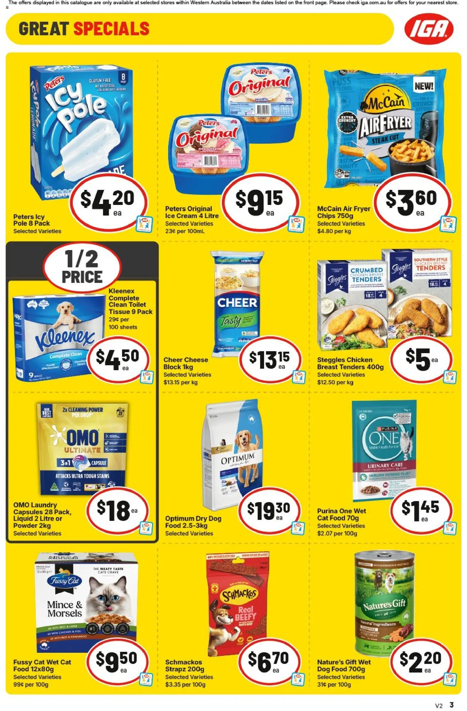 IGA catalogue - valid from 28.01.2026 | Page: 3 | Products: Powder, Chicken, Cream, Steak
