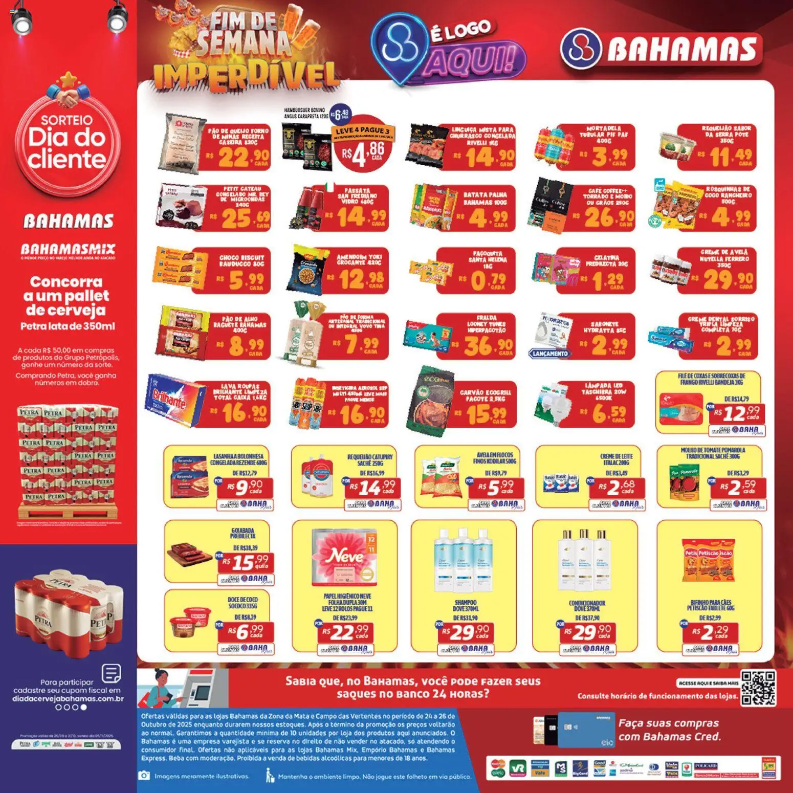 Bahamas Supermercados Folheto - válido de 24.10.2025 | Página: 2 | Produtos: Leite, Creme, Lasanha, Flocos