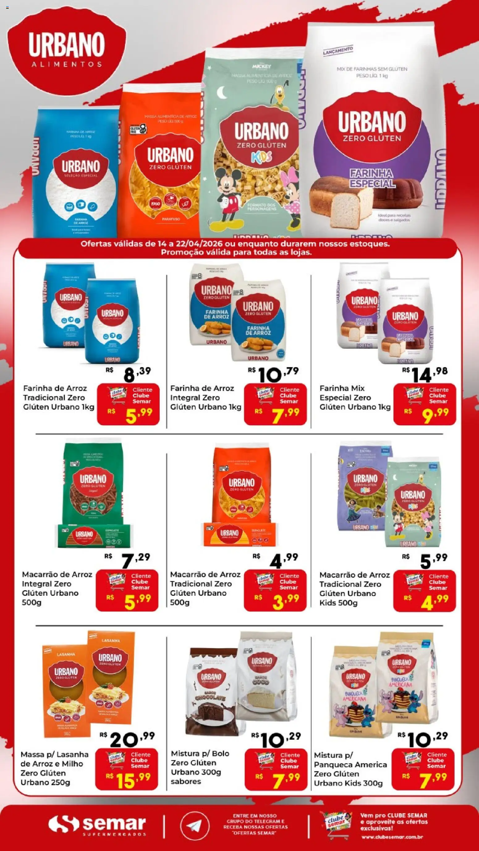 Semar Supermercado Folheto - válido de 14.04.2026 | Página: 1 | Produtos: Chocolate, Arroz, Massa, Lasanha