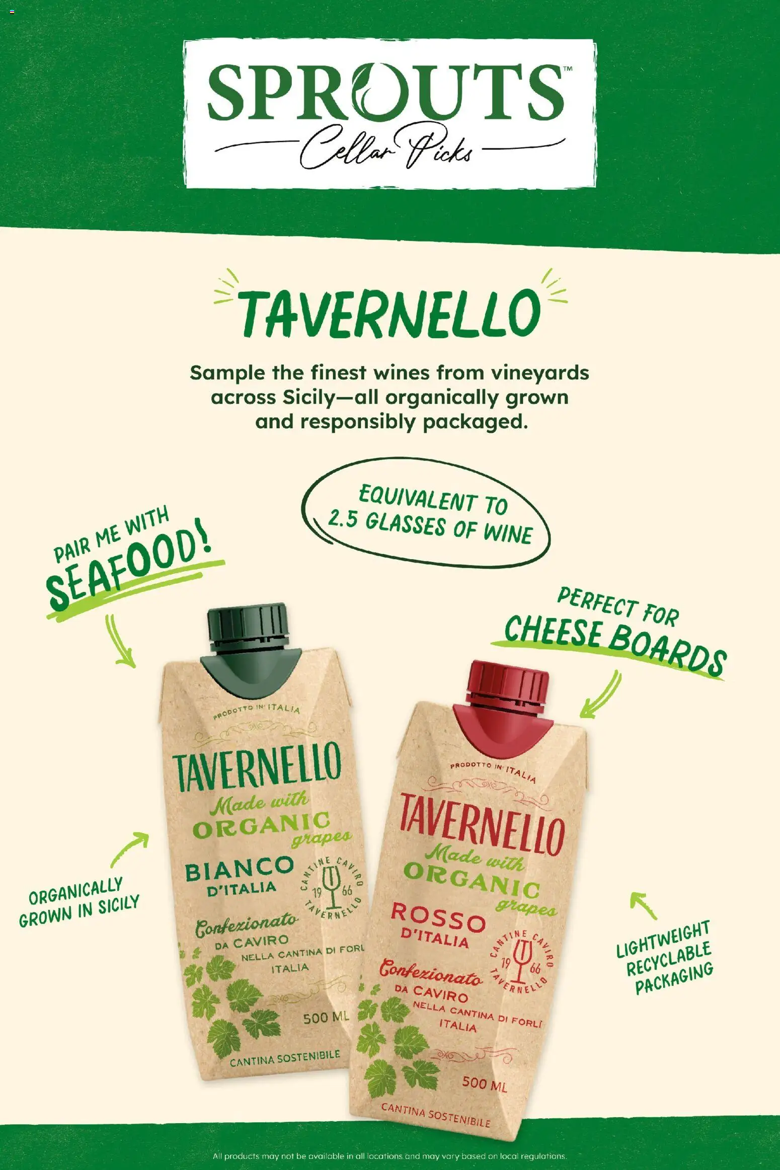 Sprouts Monthly Ad - valid from 25.02.2026 | Page: 21 | Products: Wine, Seafood, Glasses, Grapes