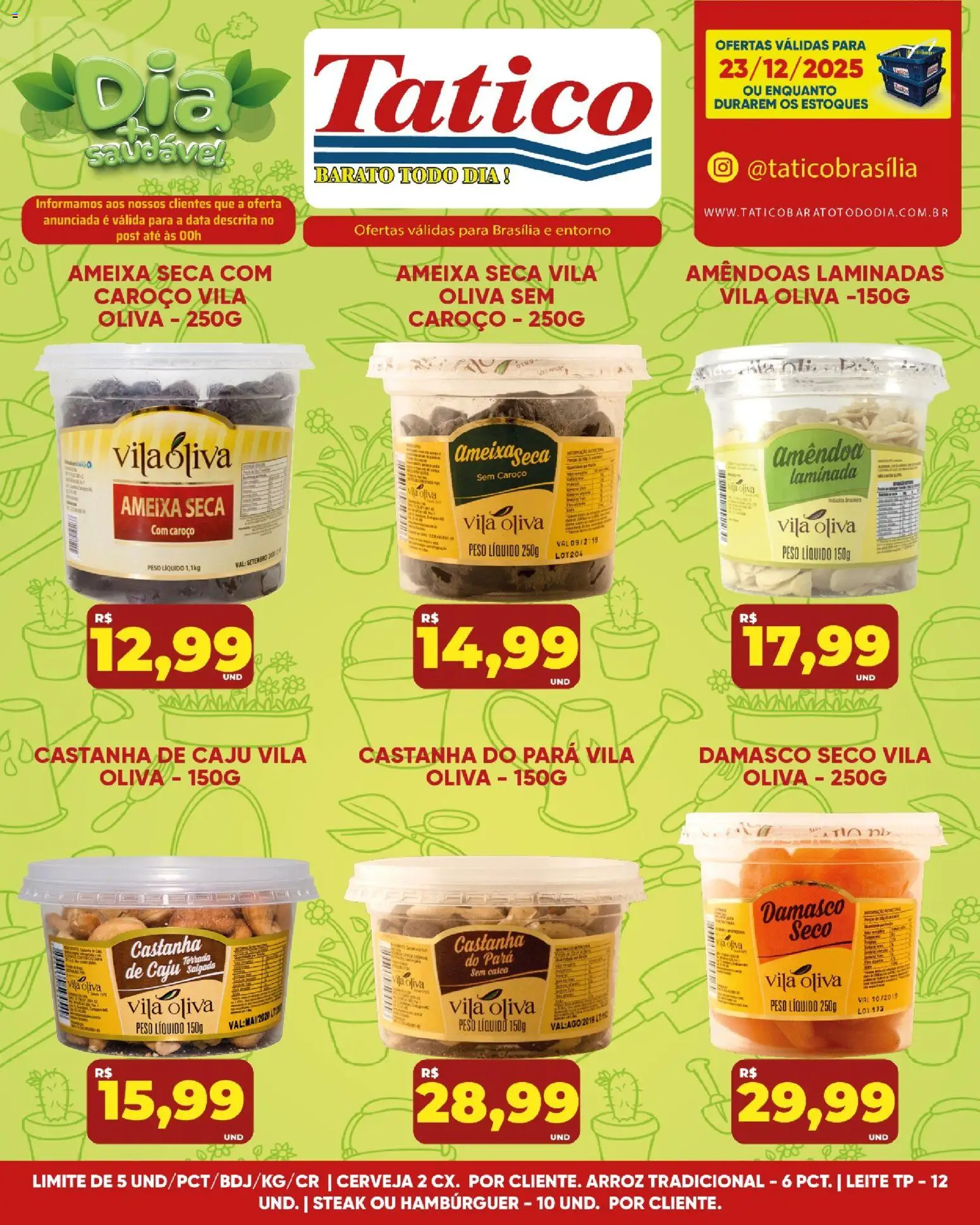 Tatico Folheto - válido de 23.12.2025 | Página: 10 | Produtos: Caju, Damasco, Arroz, Amêndoas