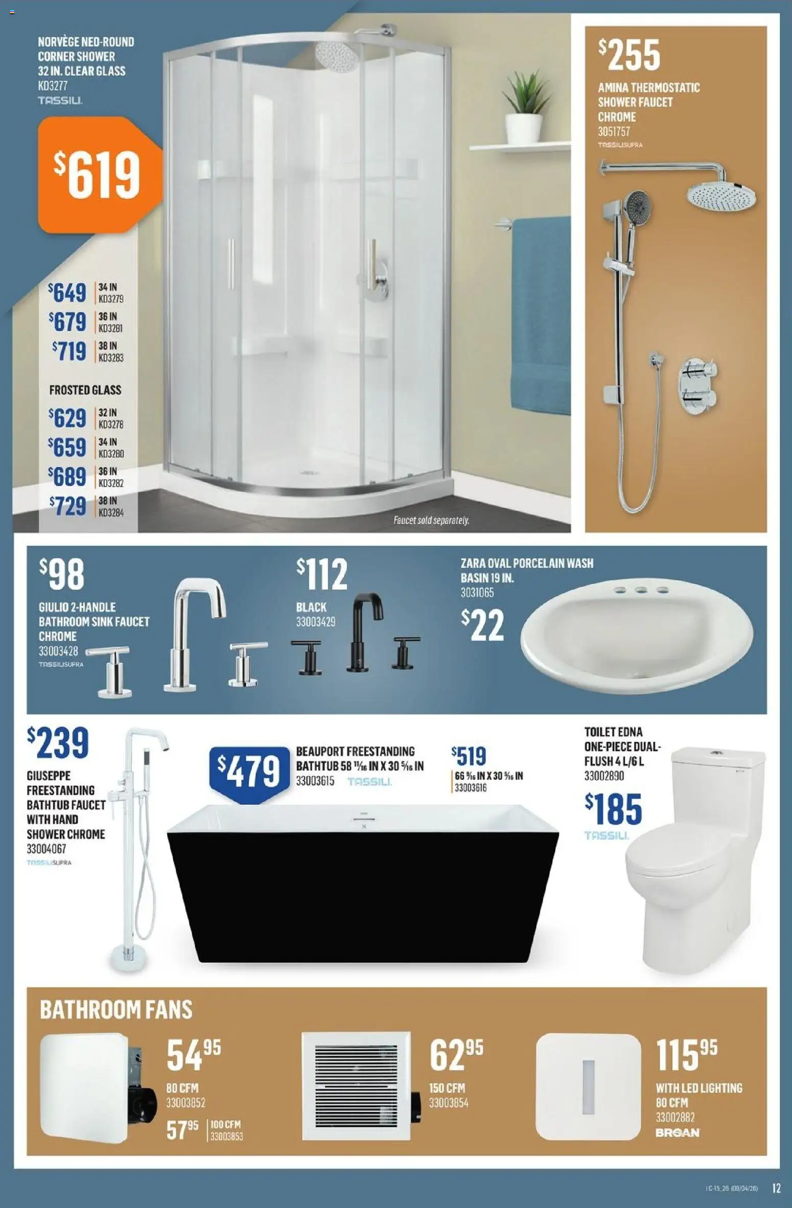 Canac flyer valid from 09.04.2026 | Page: 12 | Products: Shower