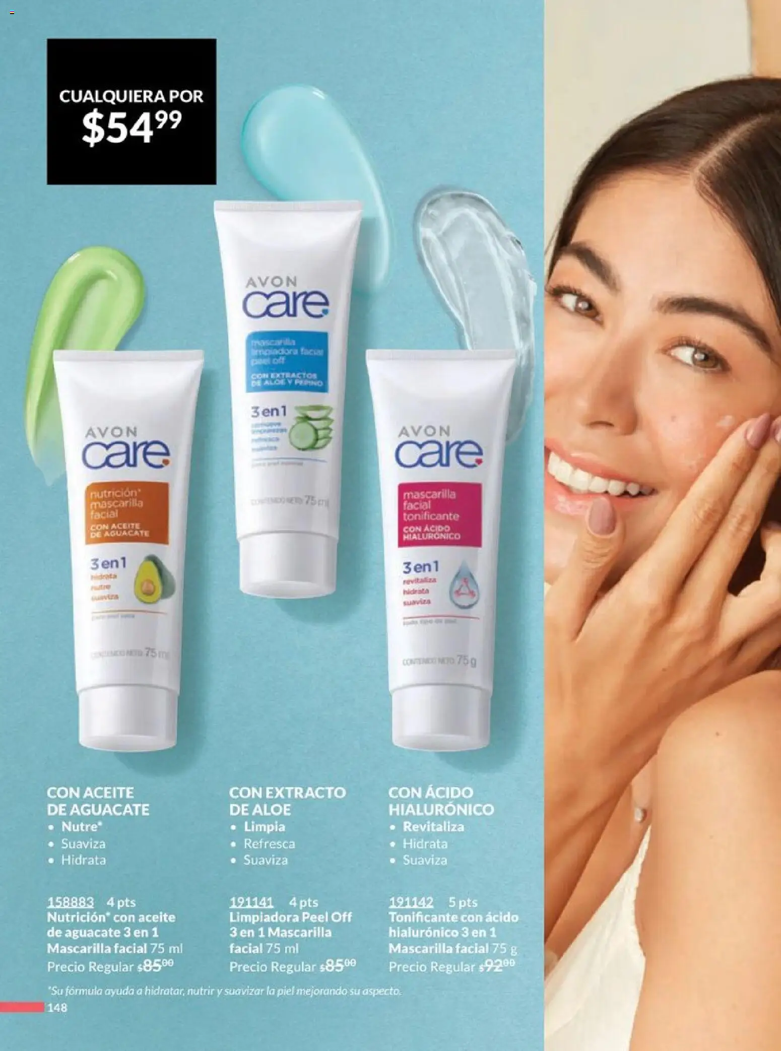 Nuevas ofertas de AVON válidas en toda la República Mexicana desde el 20.12.2025. ¡Encuentra las mejores ofertas en AVON campaña 1 2026! | Página: 155 | Productos: Aceite, Aguacate, Mascarilla