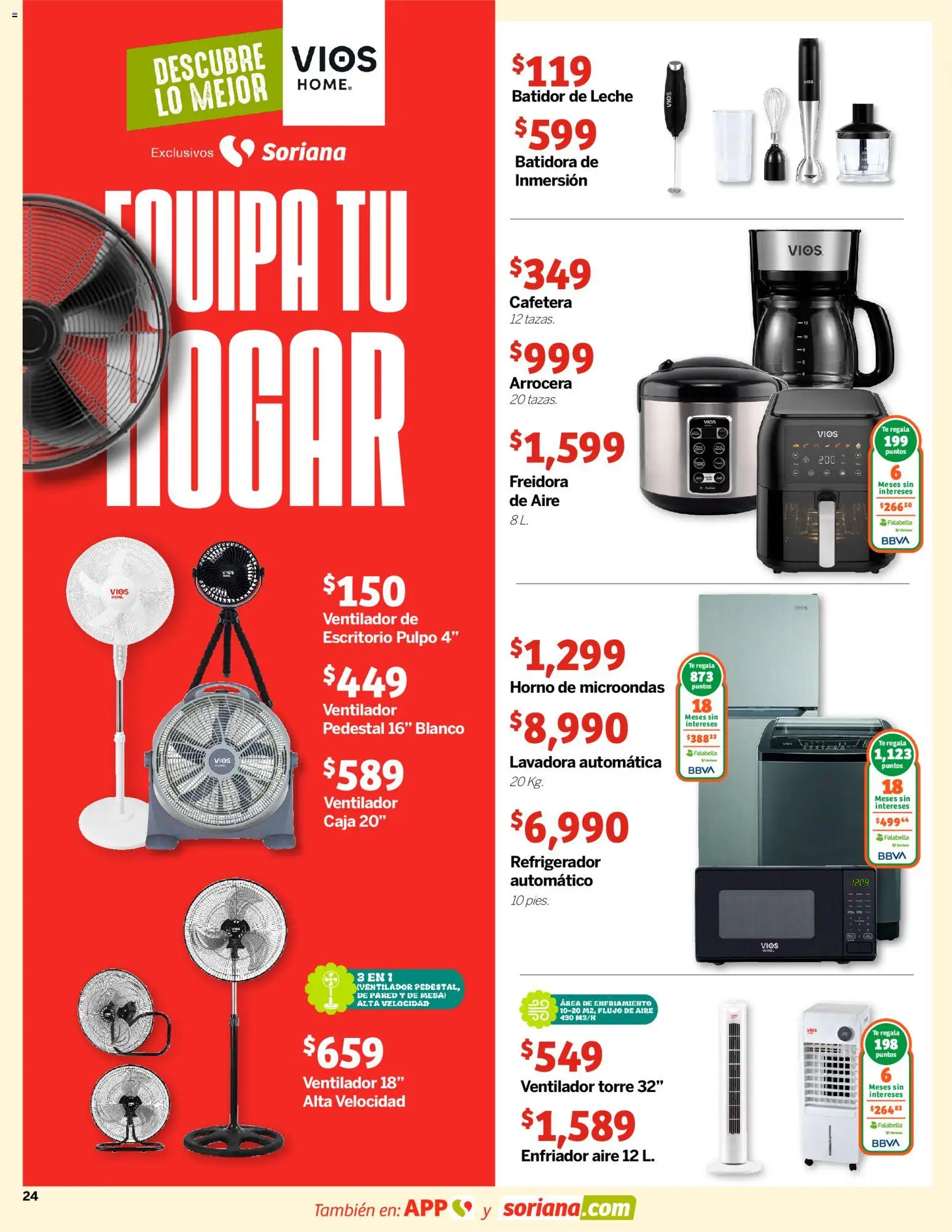 Nuevas ofertas de Soriana válidas en toda la República Mexicana desde el 26.03.2026. ¡Encuentra las mejores ofertas en Soriana Descubre lo mejor Súper Nacional! | Página: 24 | Productos: Lavadora, Cafetera, Batidora, Té