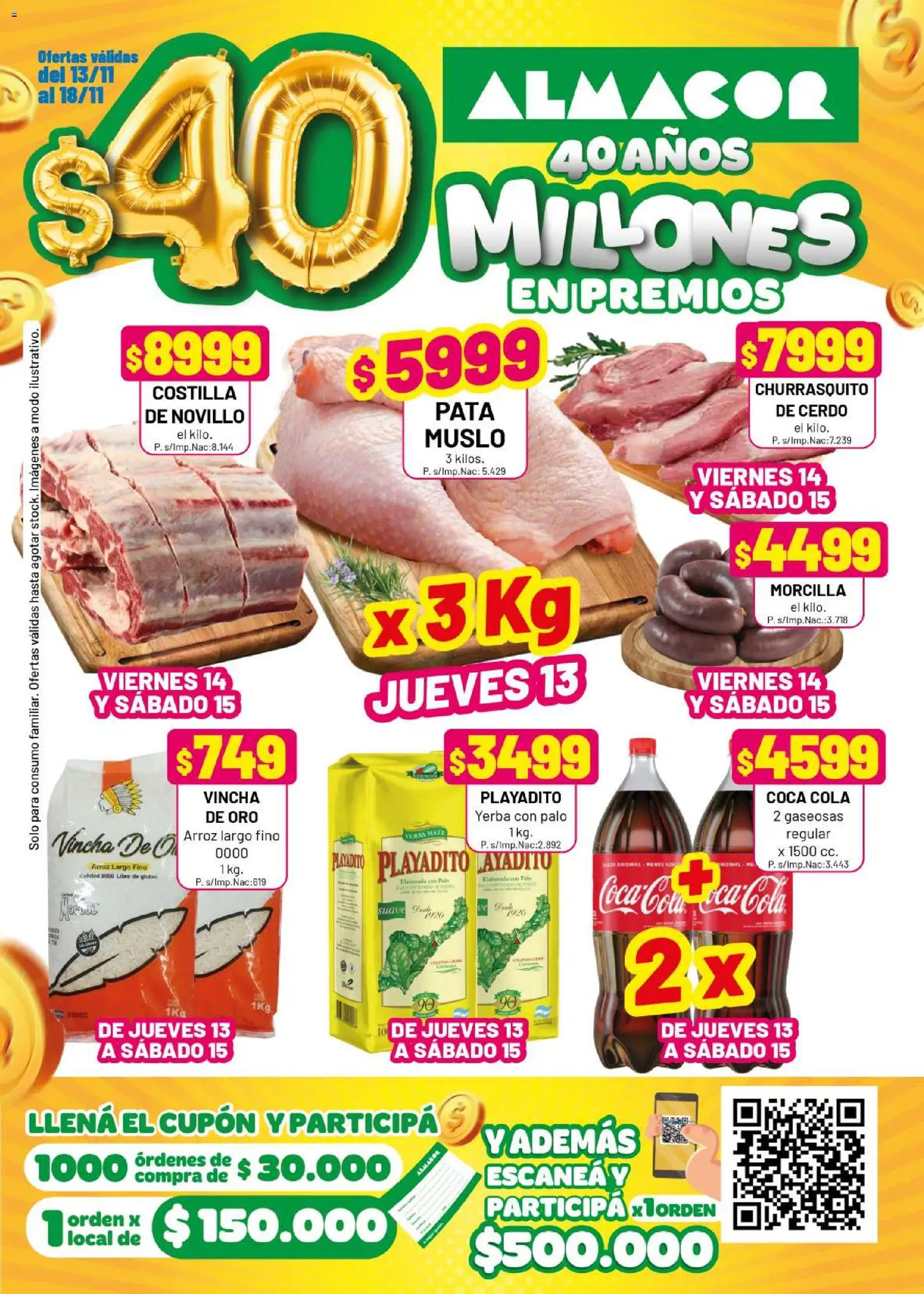 Almacor catálogo │ válido desde el 13.11.2025 | Página: 1 | Productos: Mate, Yerba, Morcilla, Arroz