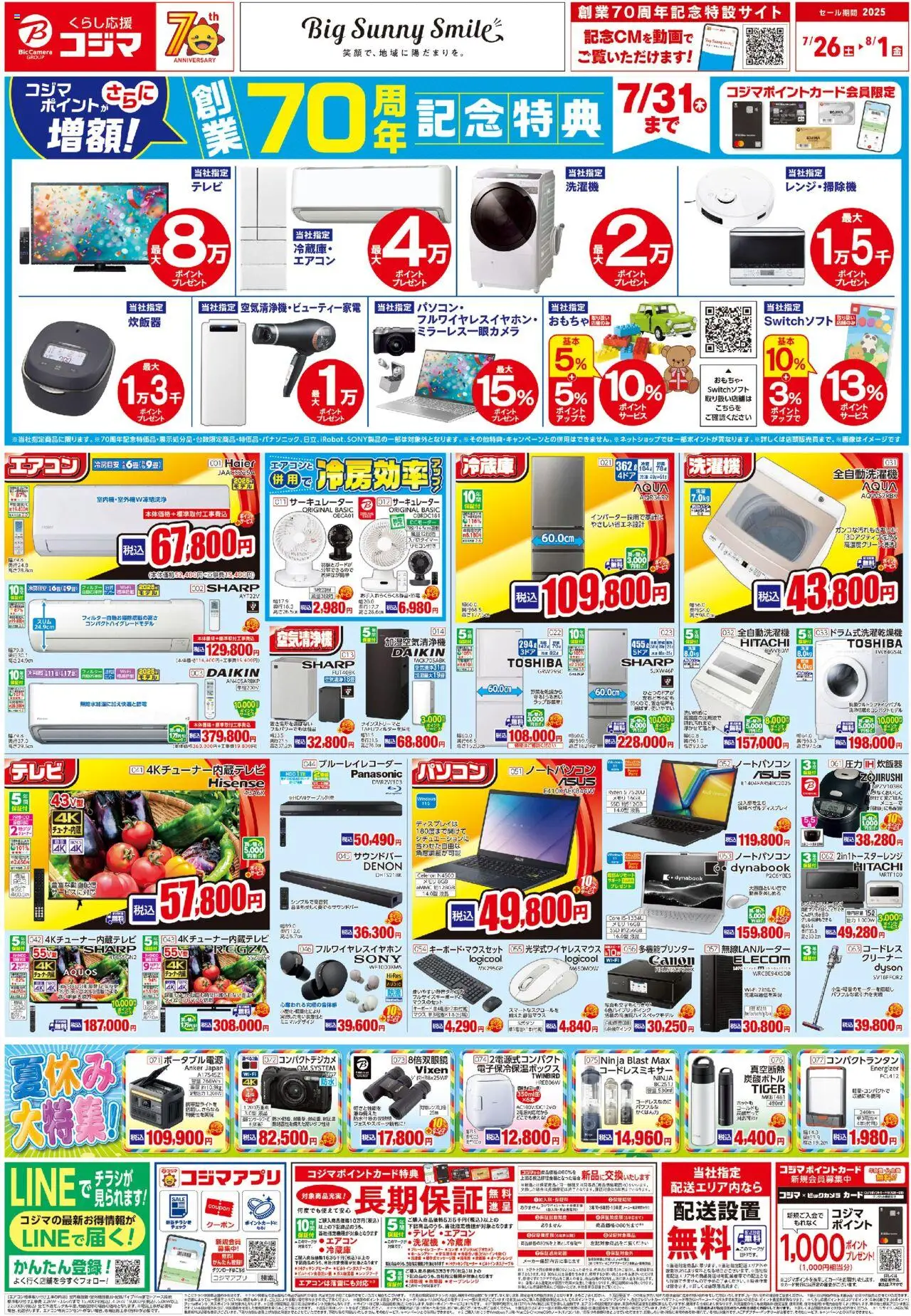  | ページ: 1 | 製品: 炊飯器, サーキュレーター, 全自動洗濯機, エアコン