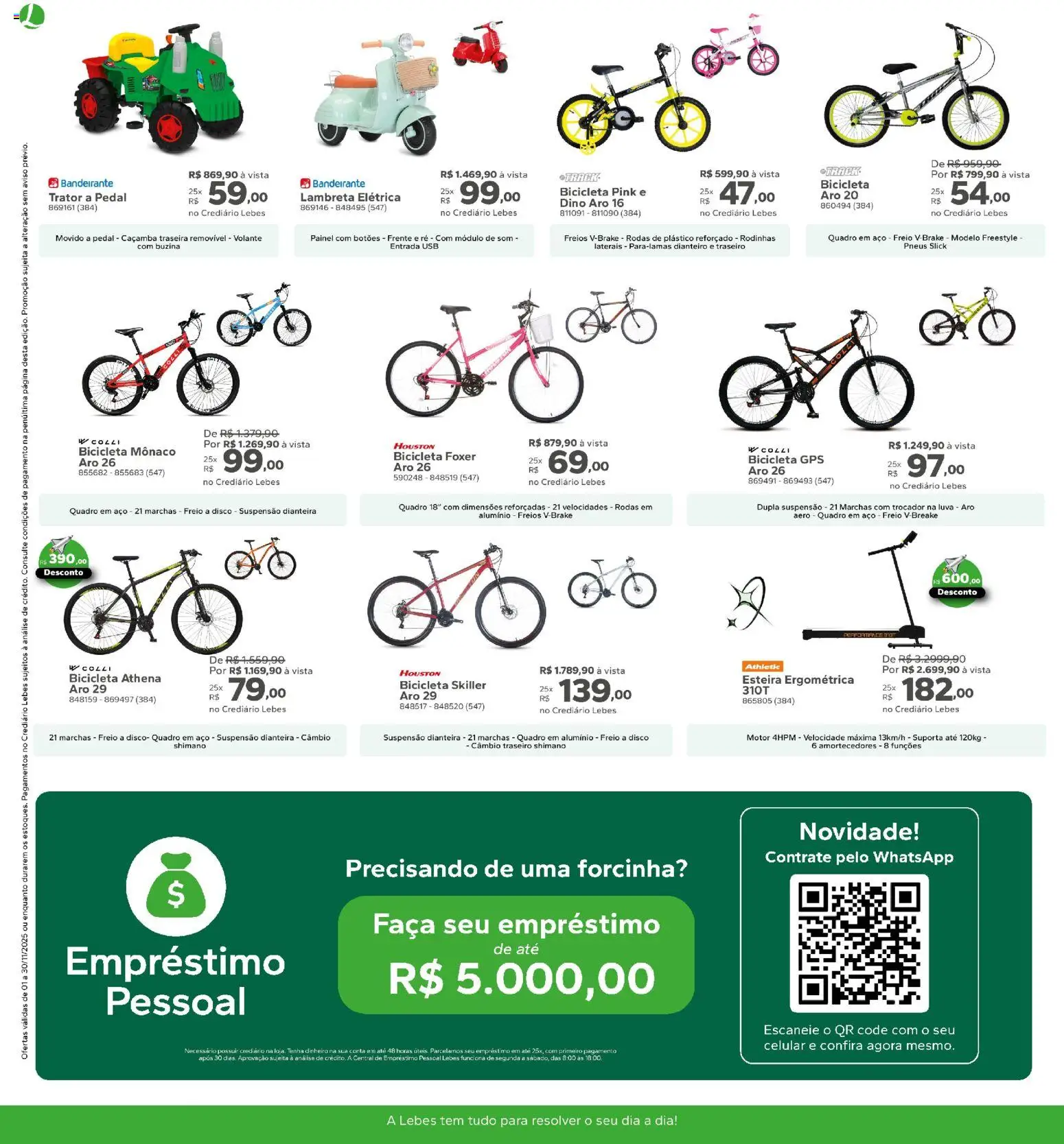 Lebes Folheto - válido de 01.11.2025 | Página: 8 | Produtos: Bicicleta, Suspensão, Esteira, Disco
