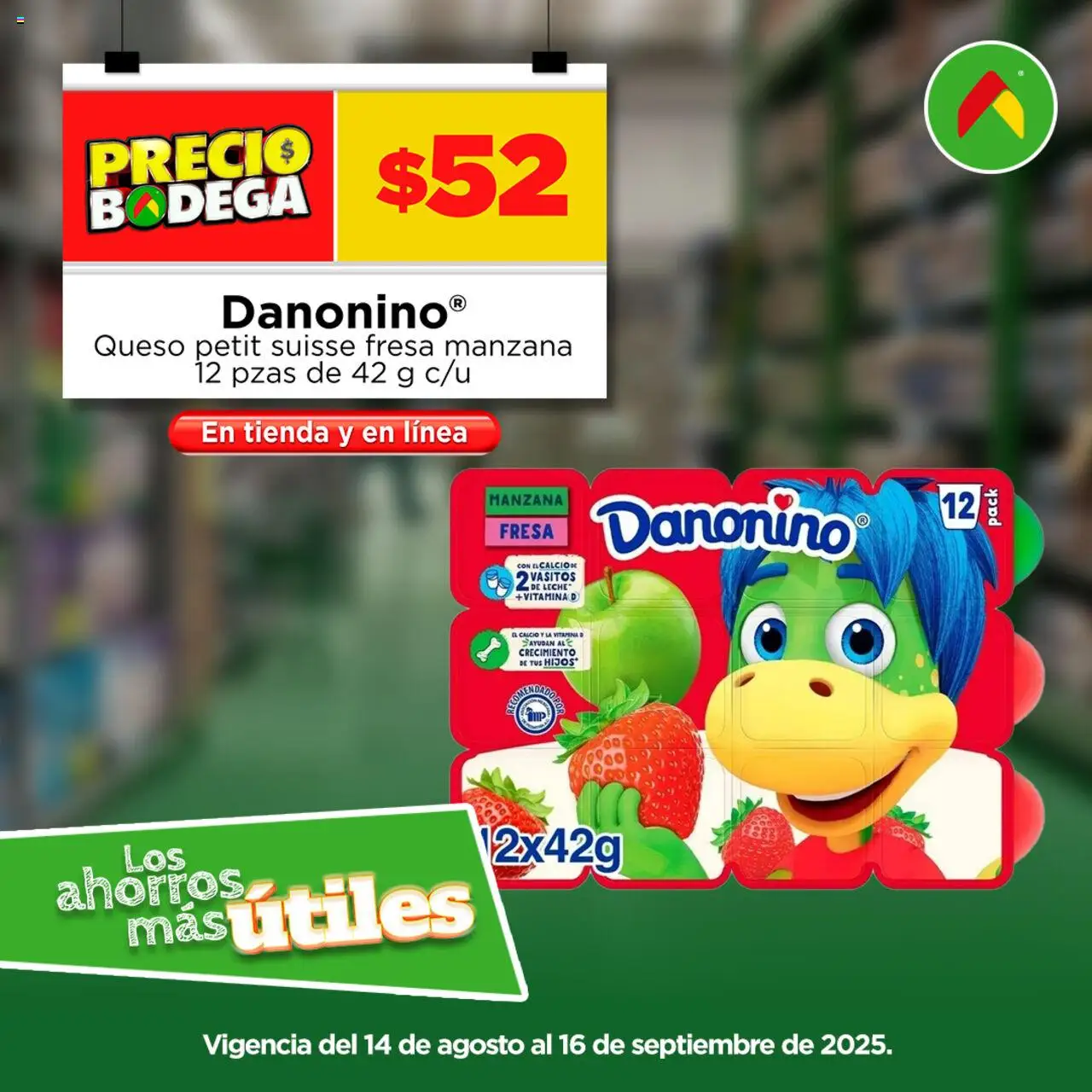 Nuevas ofertas de Bodega Aurrerá válidas en toda la República Mexicana desde el 14.08.2025. ¡Encuentra las mejores ofertas en Bodega Aurrerá - Folleto Aprovecha los Ahorros! | Página: 4 | Productos: Fresa, Manzana, Leche, Queso