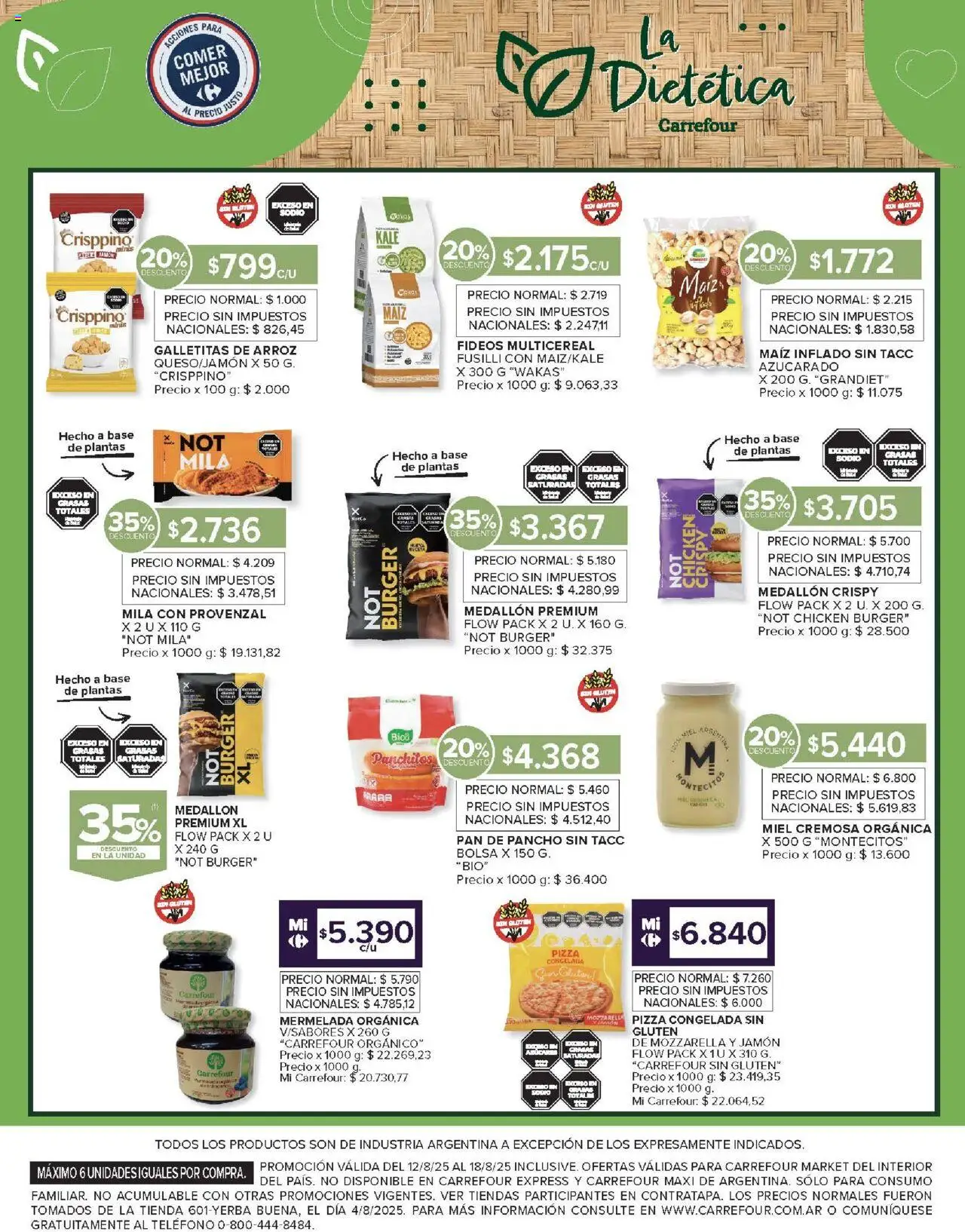 Carrefour Market catálogo │ válido desde el 12.08.2025 | Página: 14 | Productos: Teléfono, Bolsa, Jamón, Provenzal