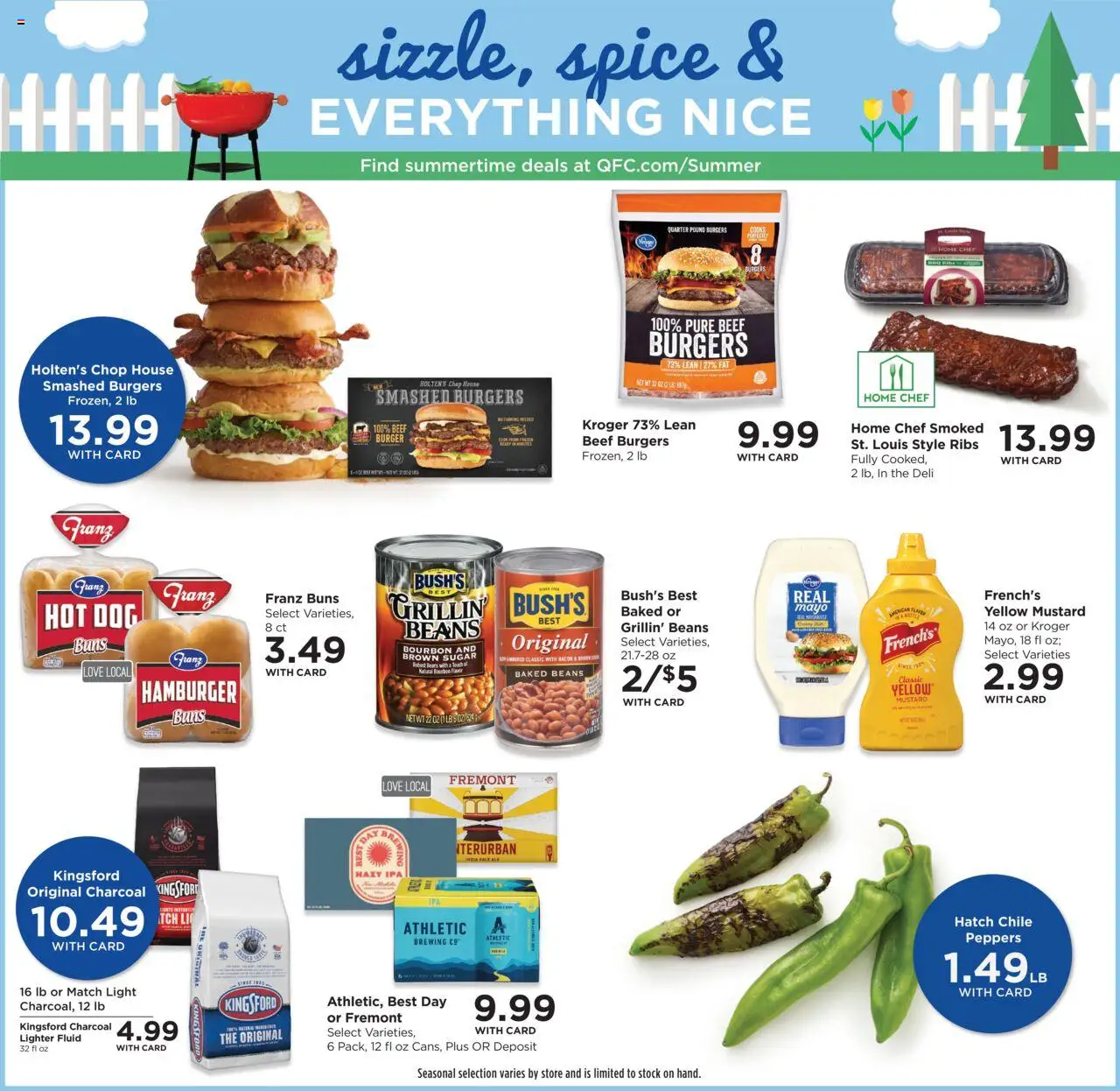 QFC Weekly Ad - OR - valid from 20.08.2025 | Page: 5 | Products: Beef, Bourbon, Sugar, Lighter