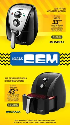 Lojas Cem - Ofertas atuais - Pré-Visualização do folheto da loja Lojas Cem, válido de 01.11.2025 | Página: 83 | Produtos: Air fryer, Carne