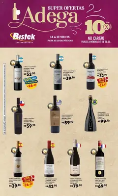 Bistek Supermercados Folheto - válido de 14.08.2025 | Página: 1 | Produtos: Espumante, Vinho, Sal