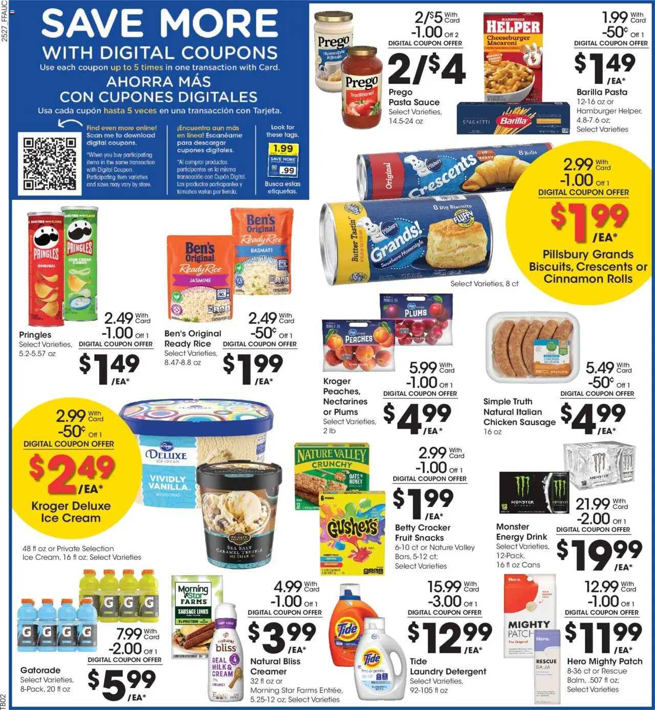 Fry's Food Weekly Ad - valid from 06.08.2025 | Page: 3 | Products: Peaches, Milk, Ice cream, Salt