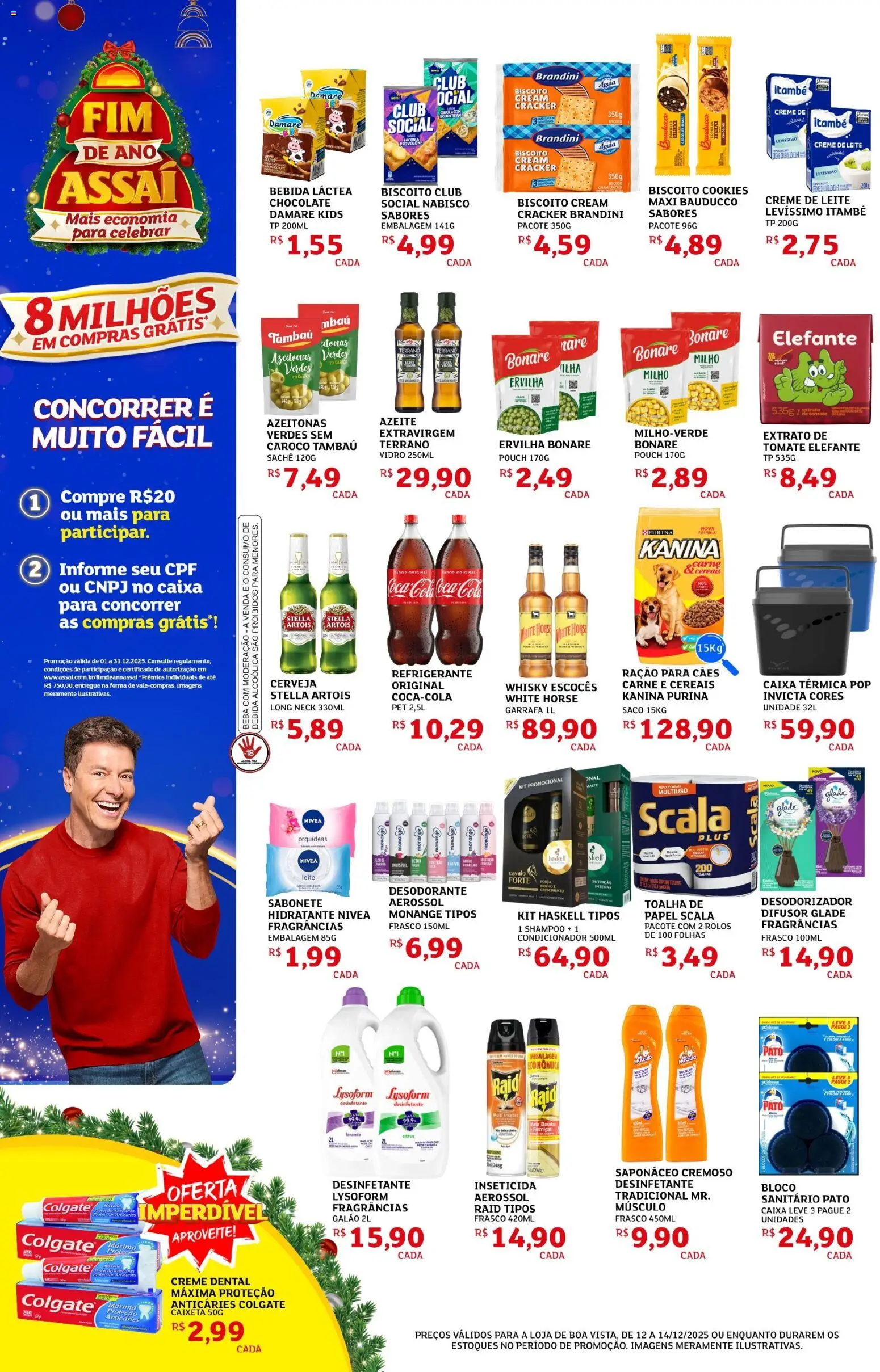 Assaí Atacadista Folheto - válido de 12.12.2025 | Página: 2 | Produtos: Cerveja, Bebida, Creme dental, Cookies