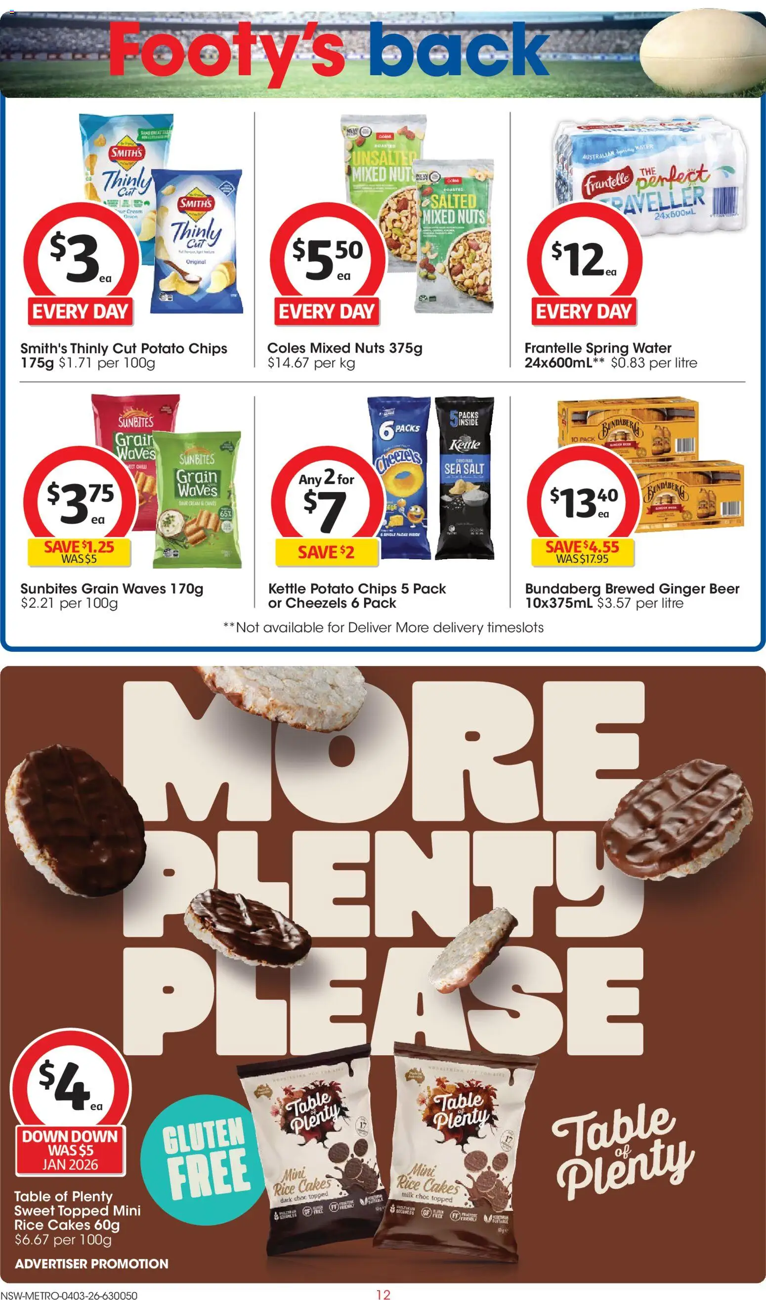 Coles catalogue - valid from 04.03.2026 | Page: 12 | Products: Table, Milk, Ginger, Water