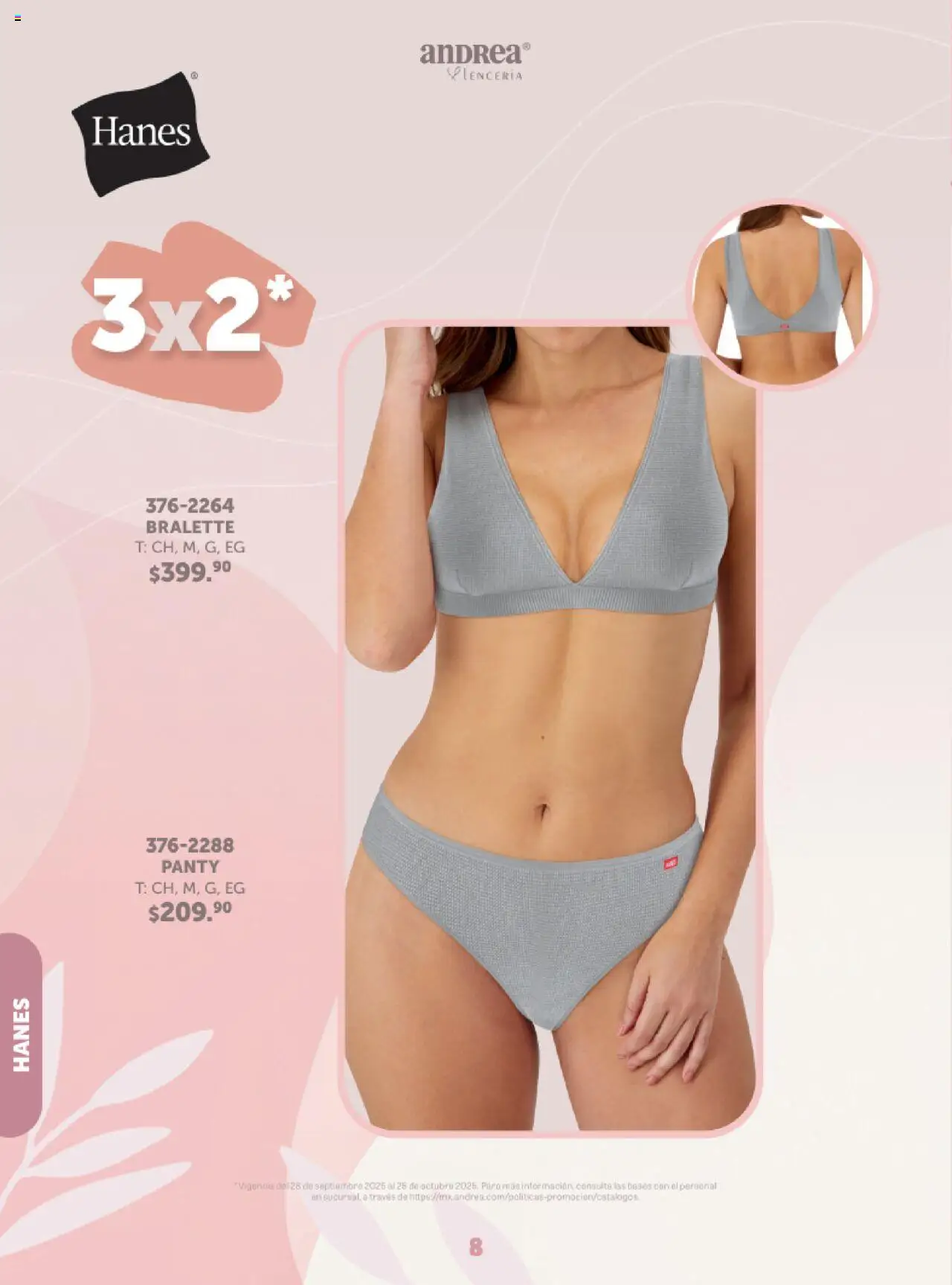 Nuevas ofertas de Andrea válidas en toda la República Mexicana desde el 28.09.2025. ¡Encuentra las mejores ofertas en Andrea - Catálogo Playtex! | Página: 8