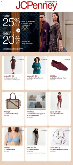 Preview of JCPenney weekly ads valid from 15.09.2025
