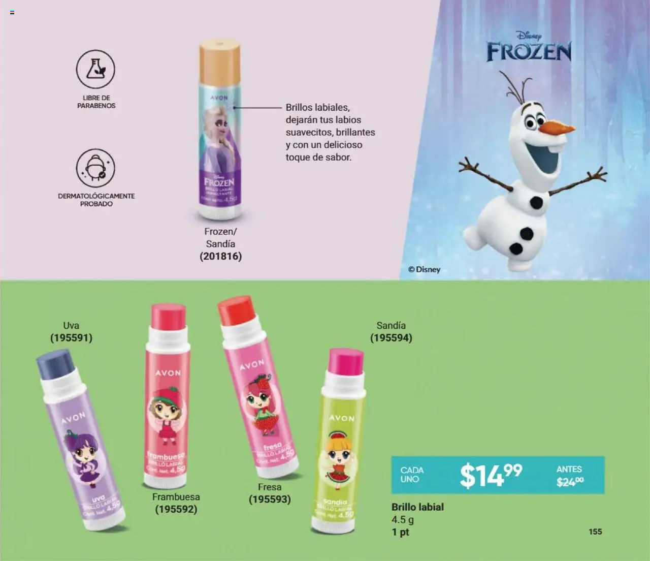 Nuevas ofertas de AVON válidas en toda la República Mexicana desde el 13.09.2025. ¡Encuentra las mejores ofertas en AVON - Casa & Estilo 14 2025! | Página: 155 | Productos: Fresa, Sandía, Brillo, Uva