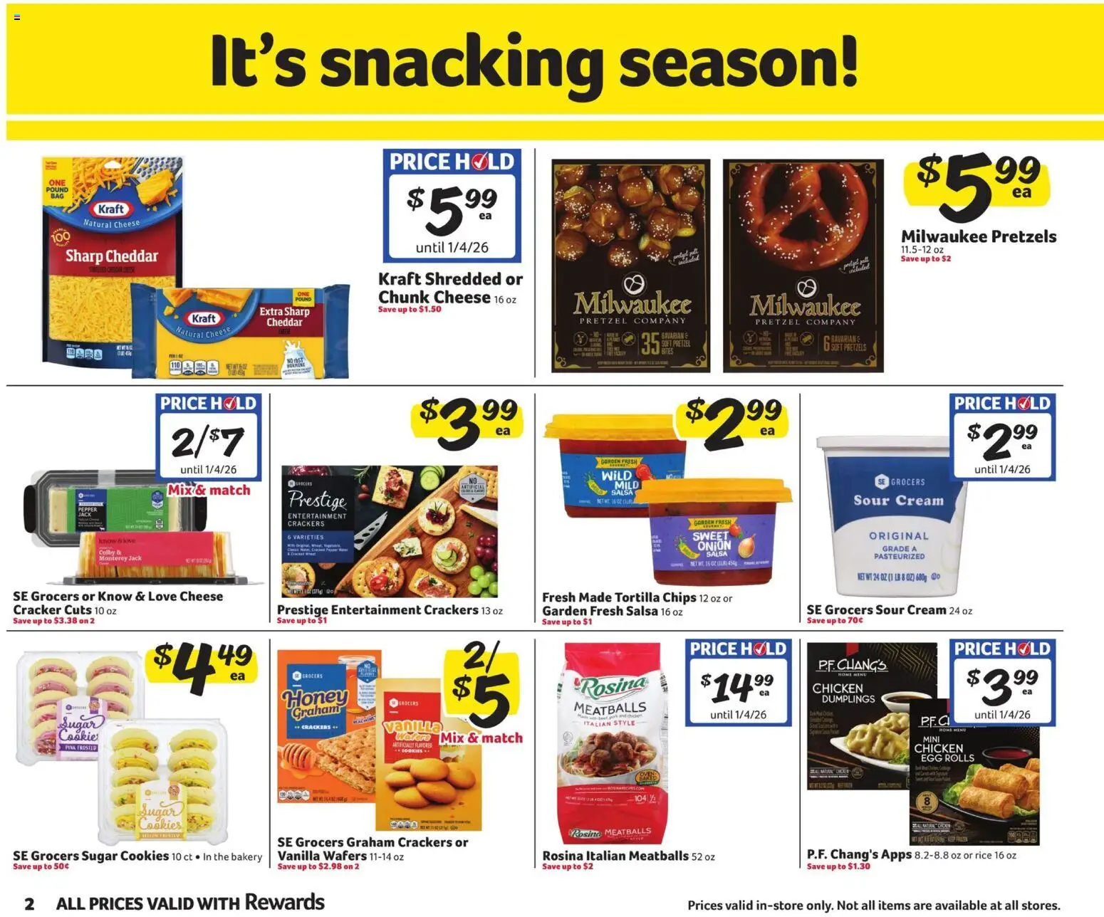 Winn Dixie In-Store Flyer - valid from 17.12.2025 | Page: 2 | Products: Cheese, Cream, Cookies, Sugar
