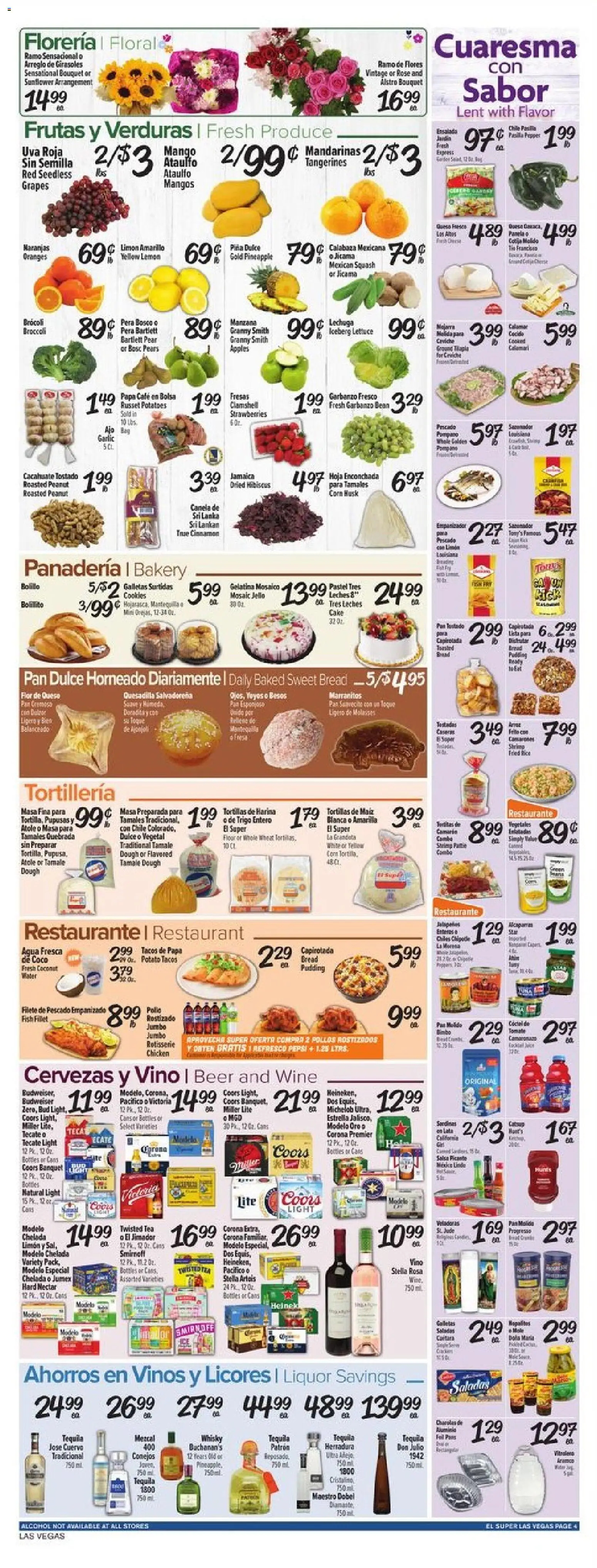 El Super Weekly Ad - NV - valid from 25.03.2026 | Page: 4 | Products: Corn, Fish, Tea, Tangerines