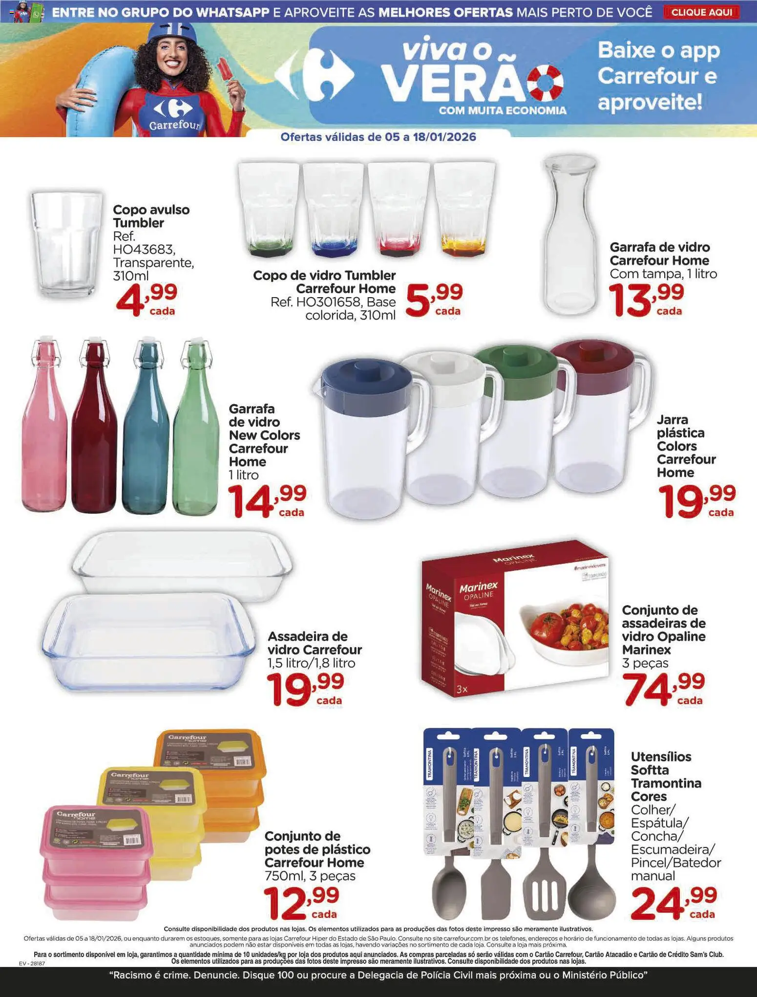 Carrefour Folheto - válido de 05.01.2026 | Página: 5 | Produtos: Base, Jarra, Potes, Assadeira