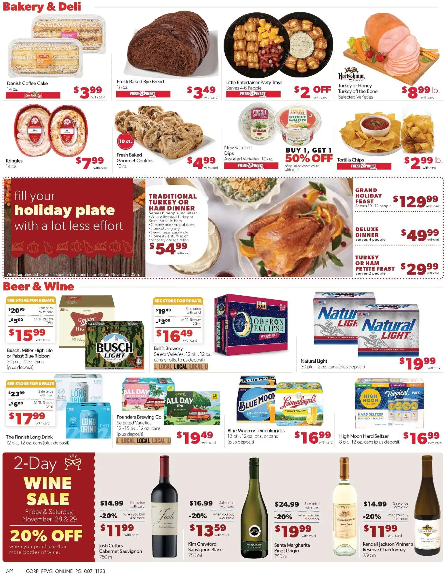 Family Fare Weekly Ad - MI - valid from 23.11.2025 | Page: 19 | Products: Pin, Ham, Wine, Chips