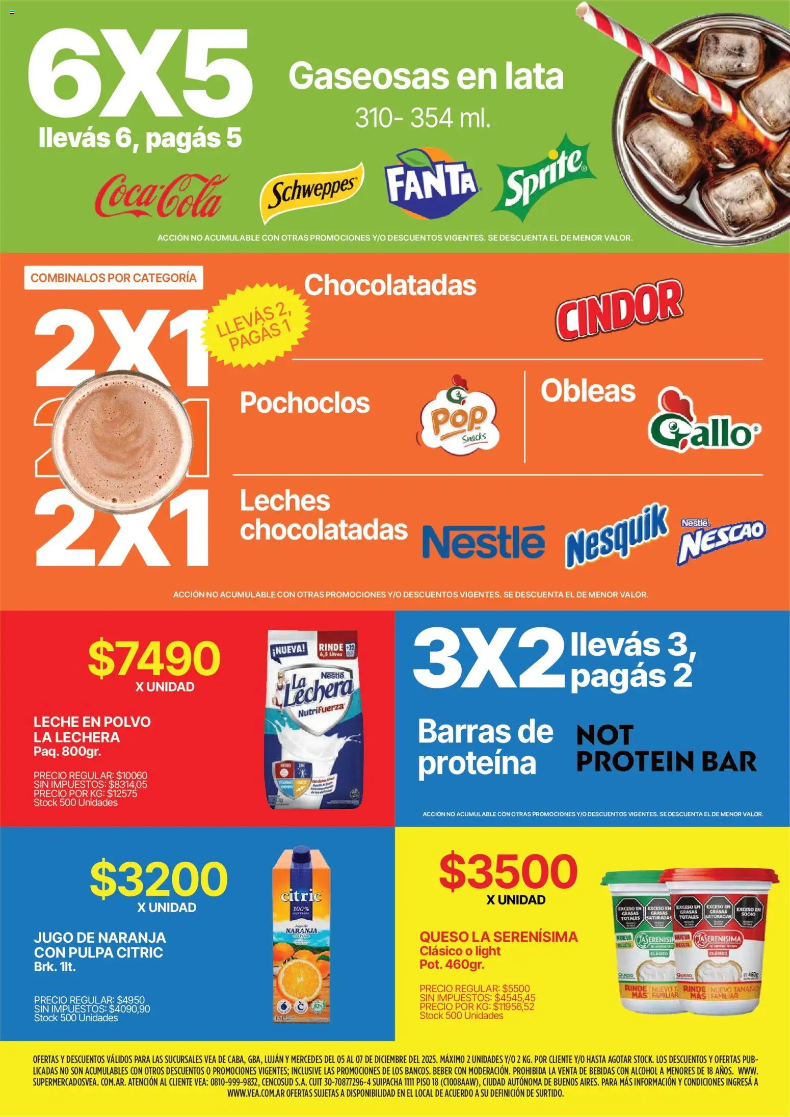 Vea ofertas │ válido desde el 05.12.2025 | Página: 7 | Productos: Leche en polvo, Leche, Queso, Jugo