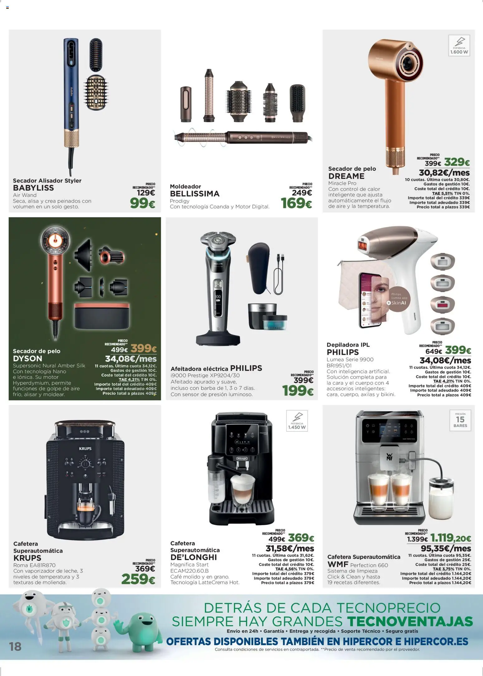 Nuevas ofertas de El Corte Inglés válidas en toda la República Mexicana desde el 26.12.2025. ¡Encuentra las mejores ofertas en El Corte Inglés catálogo Los Tecnoprecios! | Página: 18 | Productos: Secador de pelo, Café, Depiladora, Cafetera