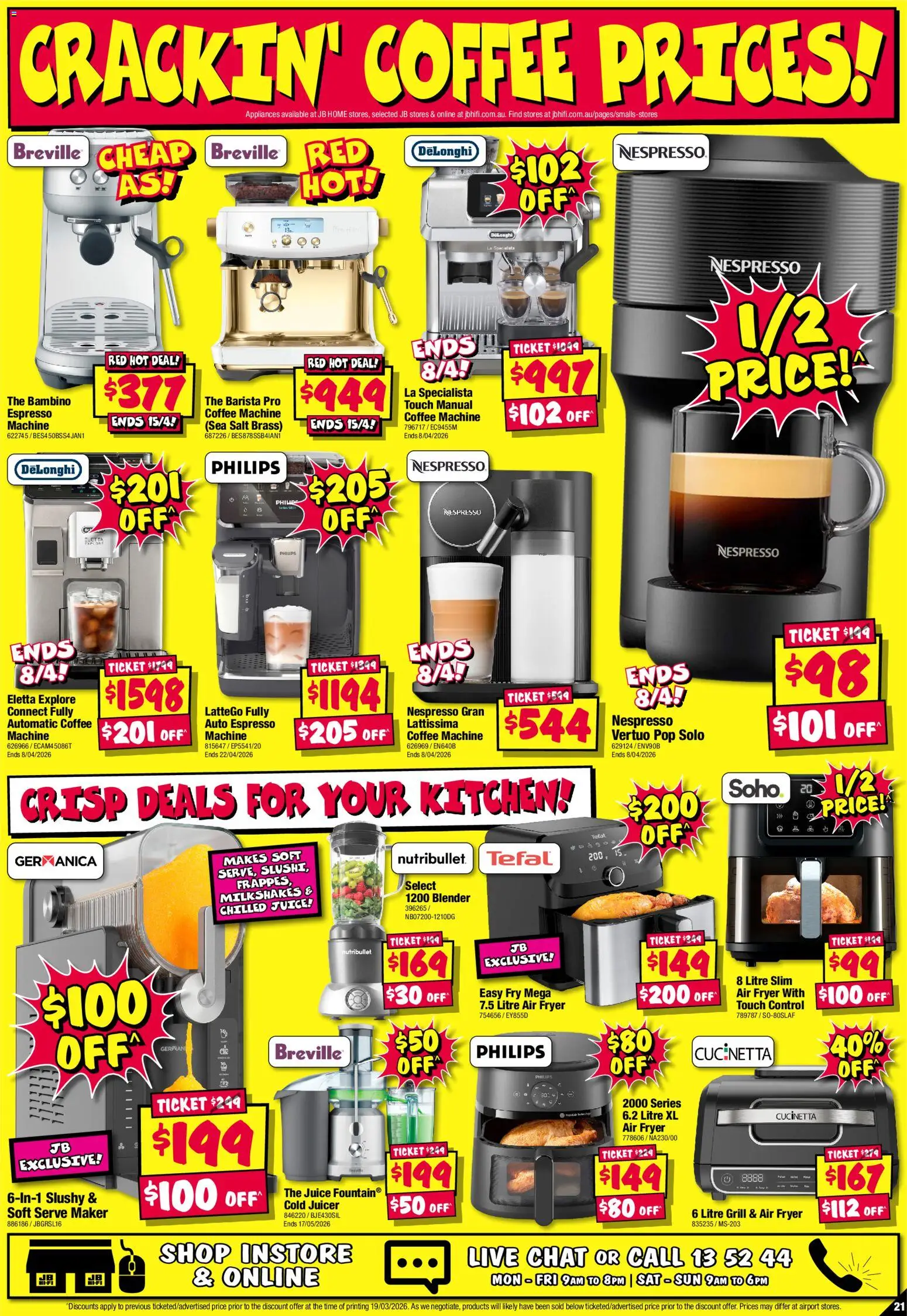 JB Hi-Fi catalogue - valid from 02.04.2026 | Page: 21 | Products: Coffee, Fountain, Blender, Grill