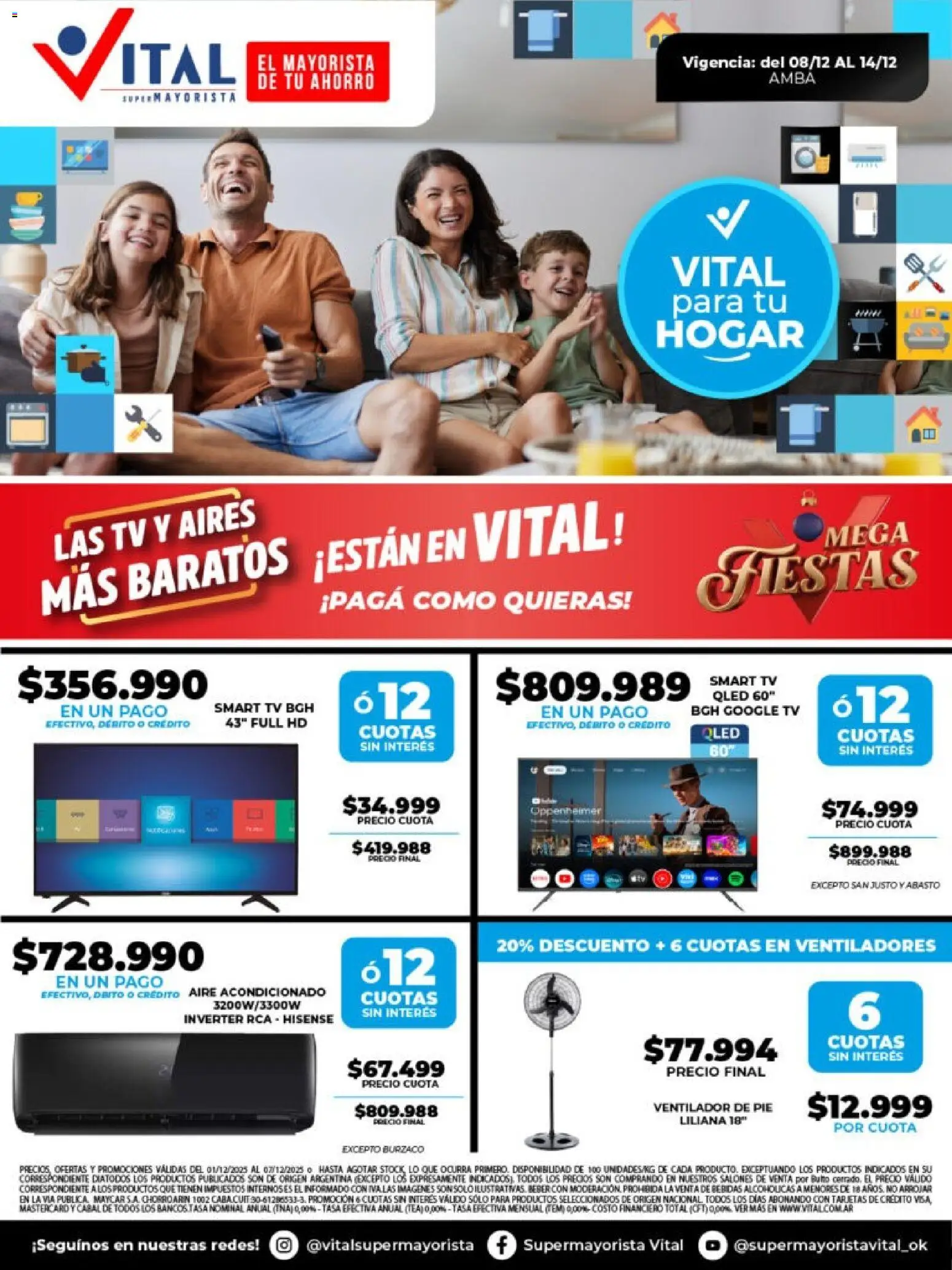 Vital - Especial de nonfood - Abasto │ válido desde el 08.12.2025 | Página: 1 | Productos: Aire acondicionado, Ventilador